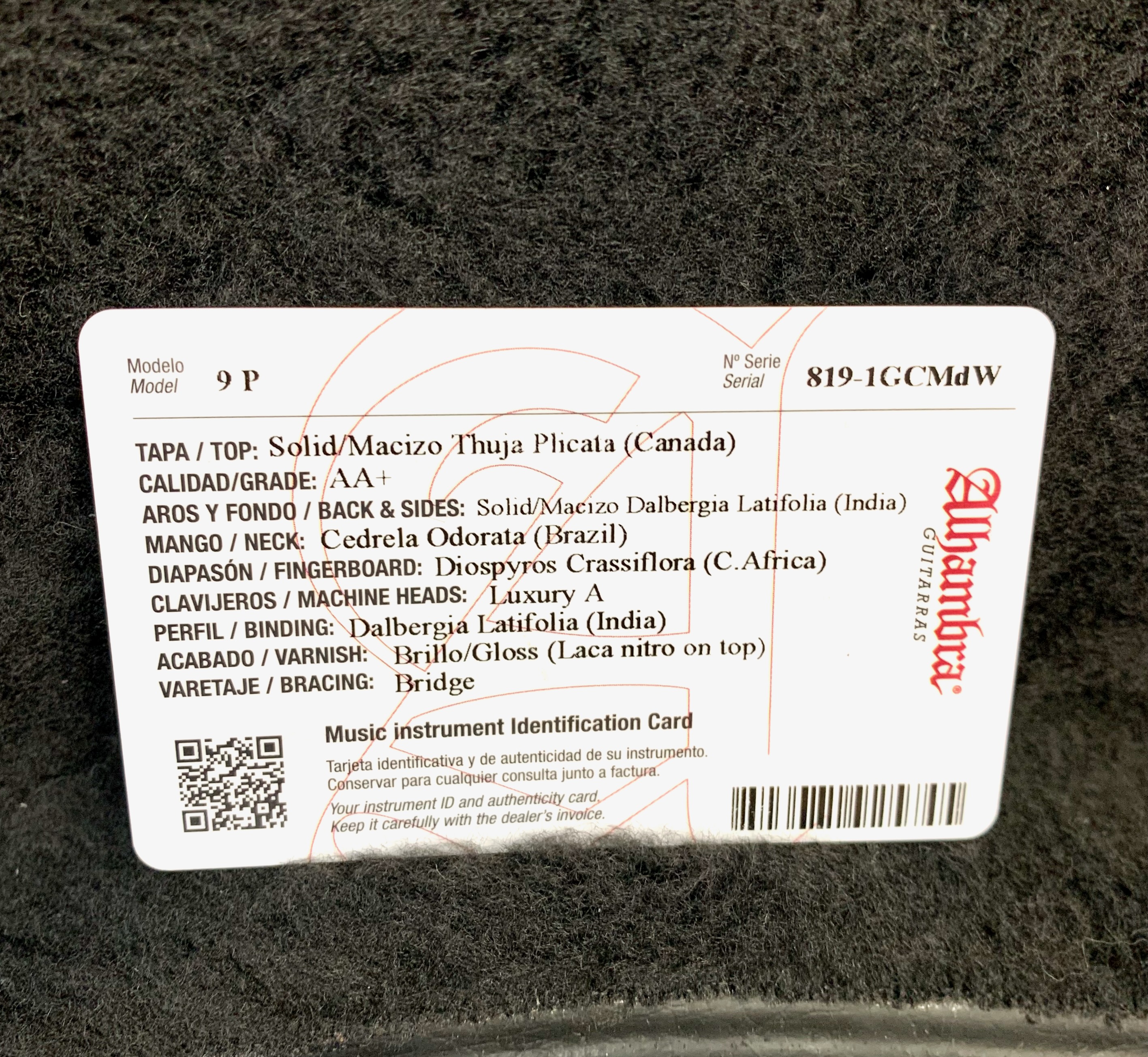 Alhambra Guitars 9 P (83463)