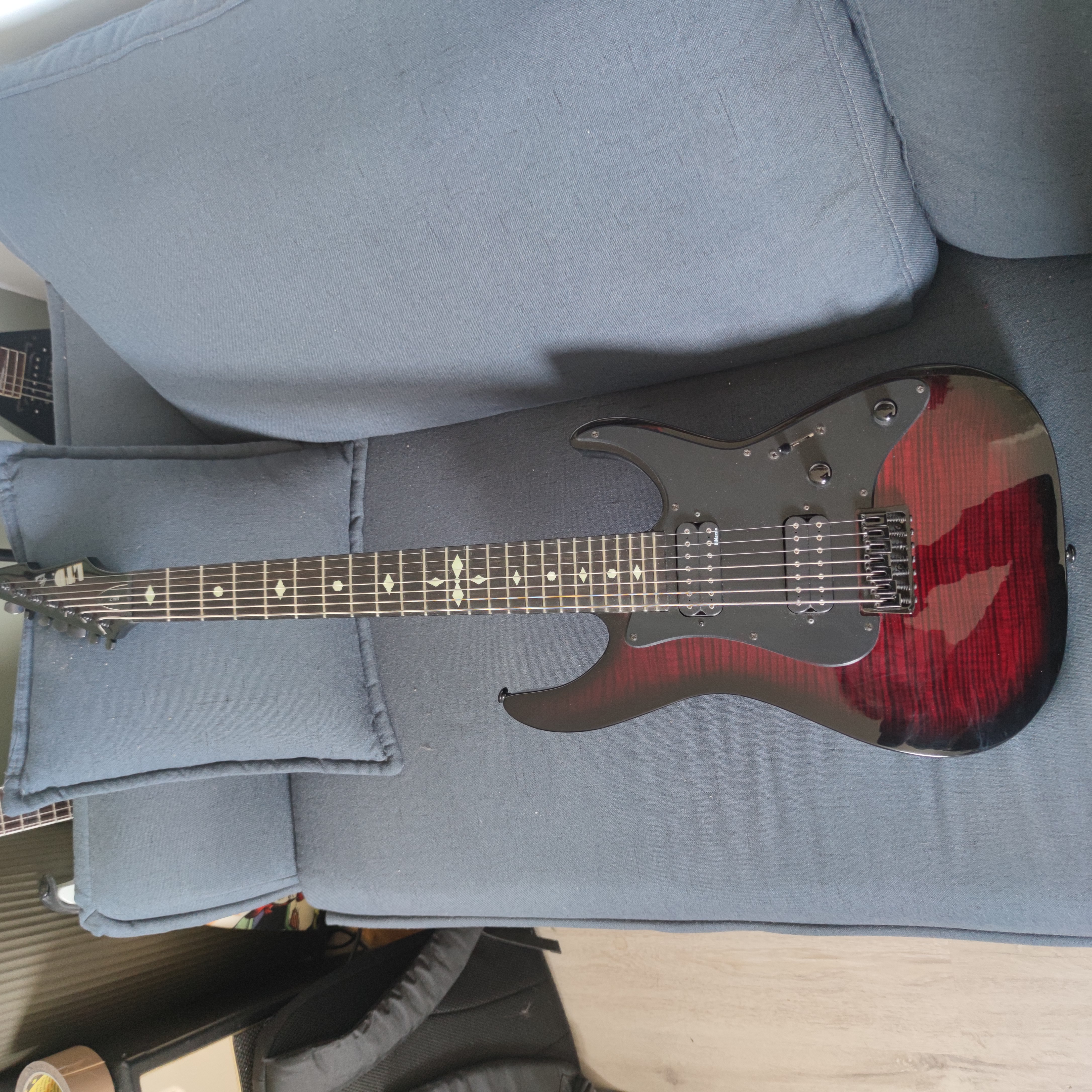 Guitare électrique ESP LTD Alex Wade 7 cordes Rouge Sang AW7