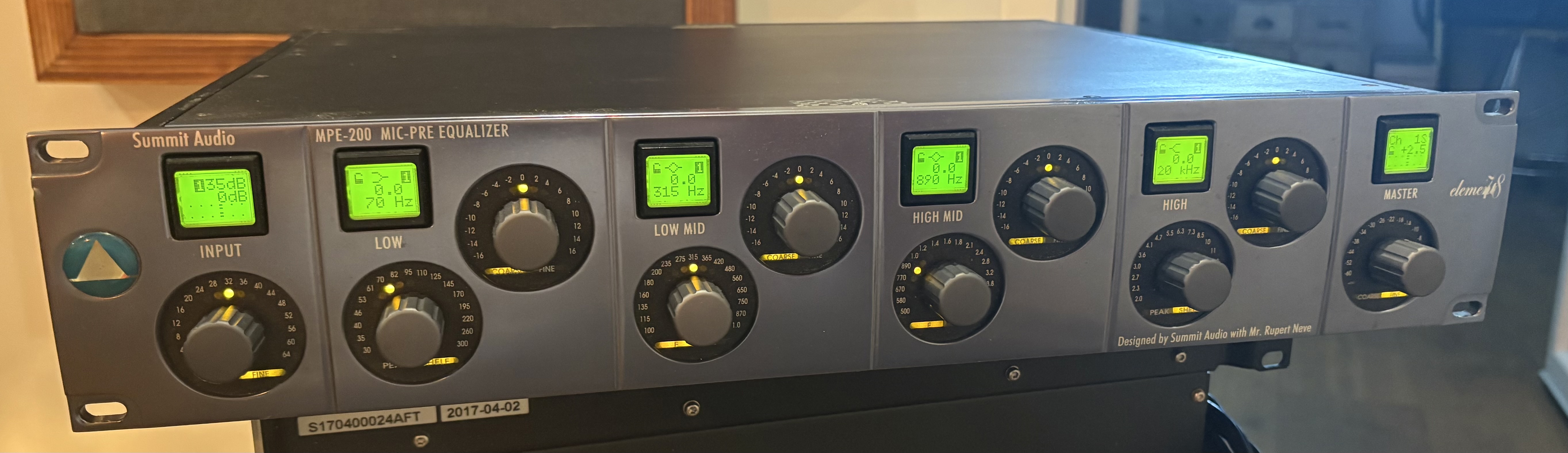 Summit Element78 MPE 200 double preampli/eq