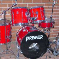 Premier XPK ruby red 1993 (drum set / set de batterie)