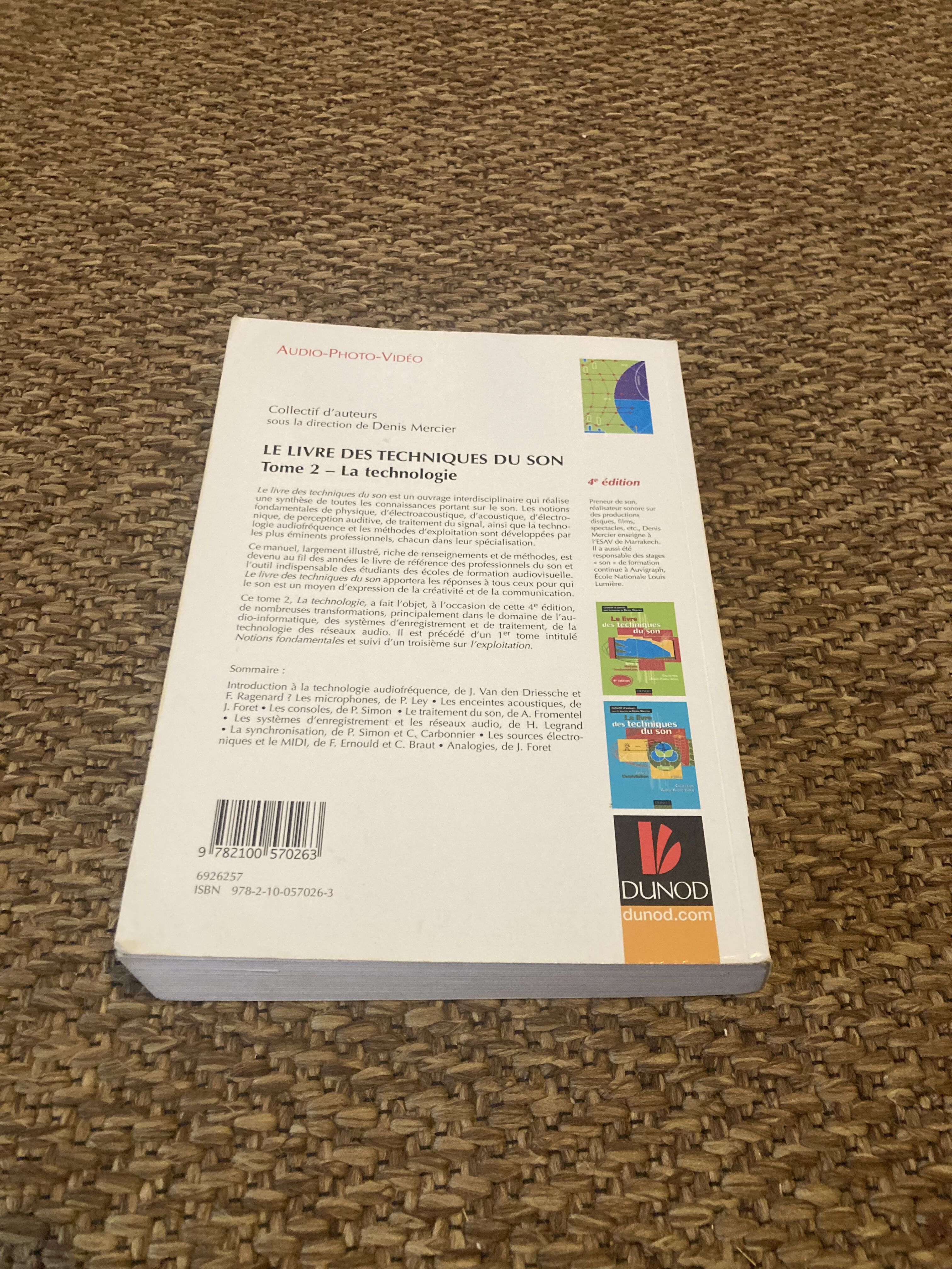 Dunod Le livre des techniques du son (Tome 2) (3573)