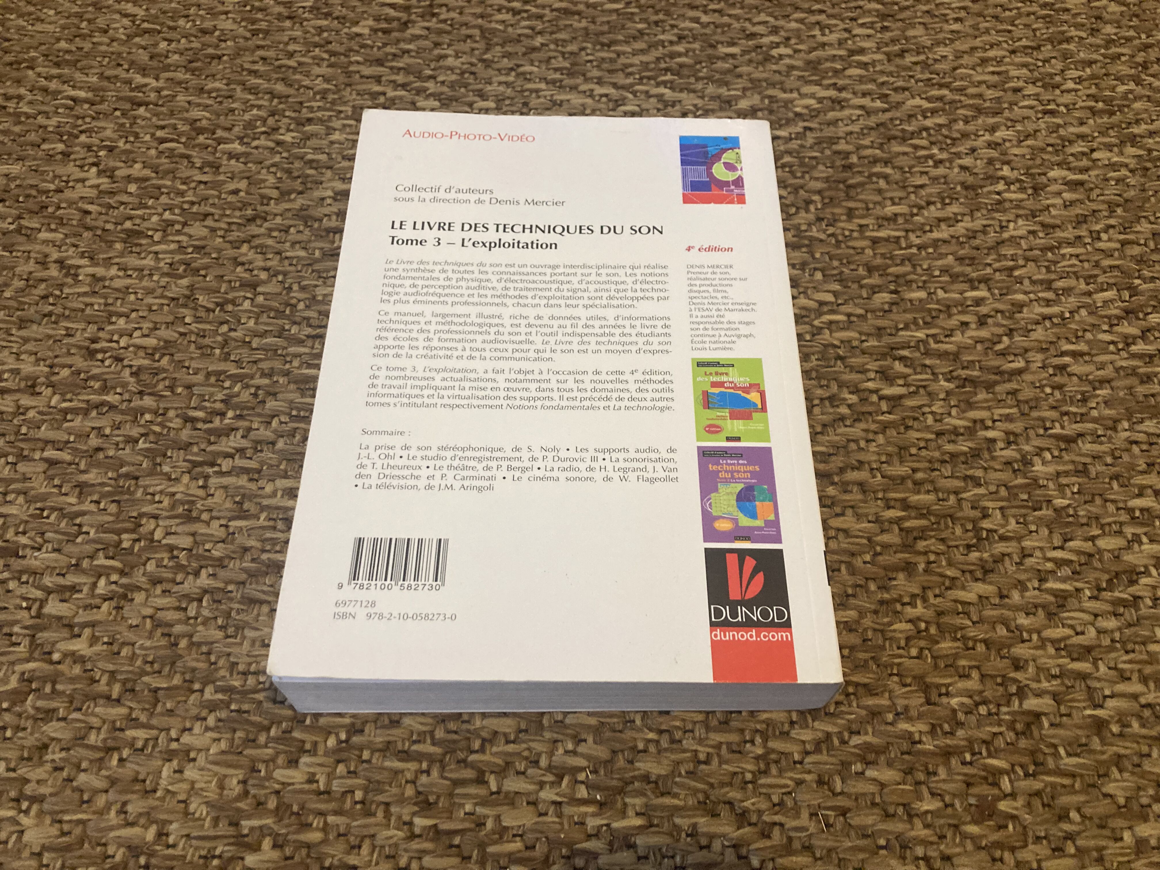 Dunod Le livre des techniques du son (Tome 3) (26989)
