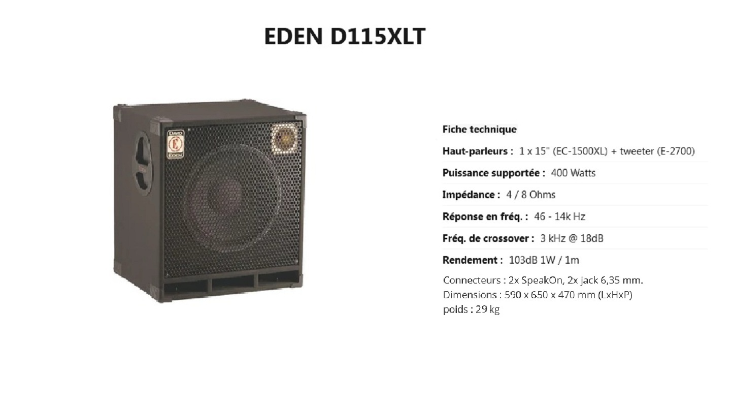 8-Baffle Basse Eden D115 XLT