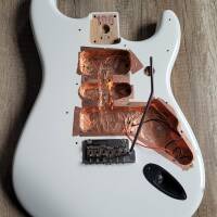 Vends Corps Fender Stratocaster Player Arctic White avec Vibrato.