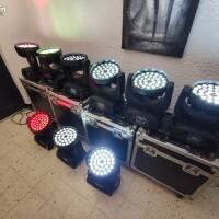 Pack 9 Lyres Wash Zoom 36x10W + 4 Flights + Gros lot de pièces