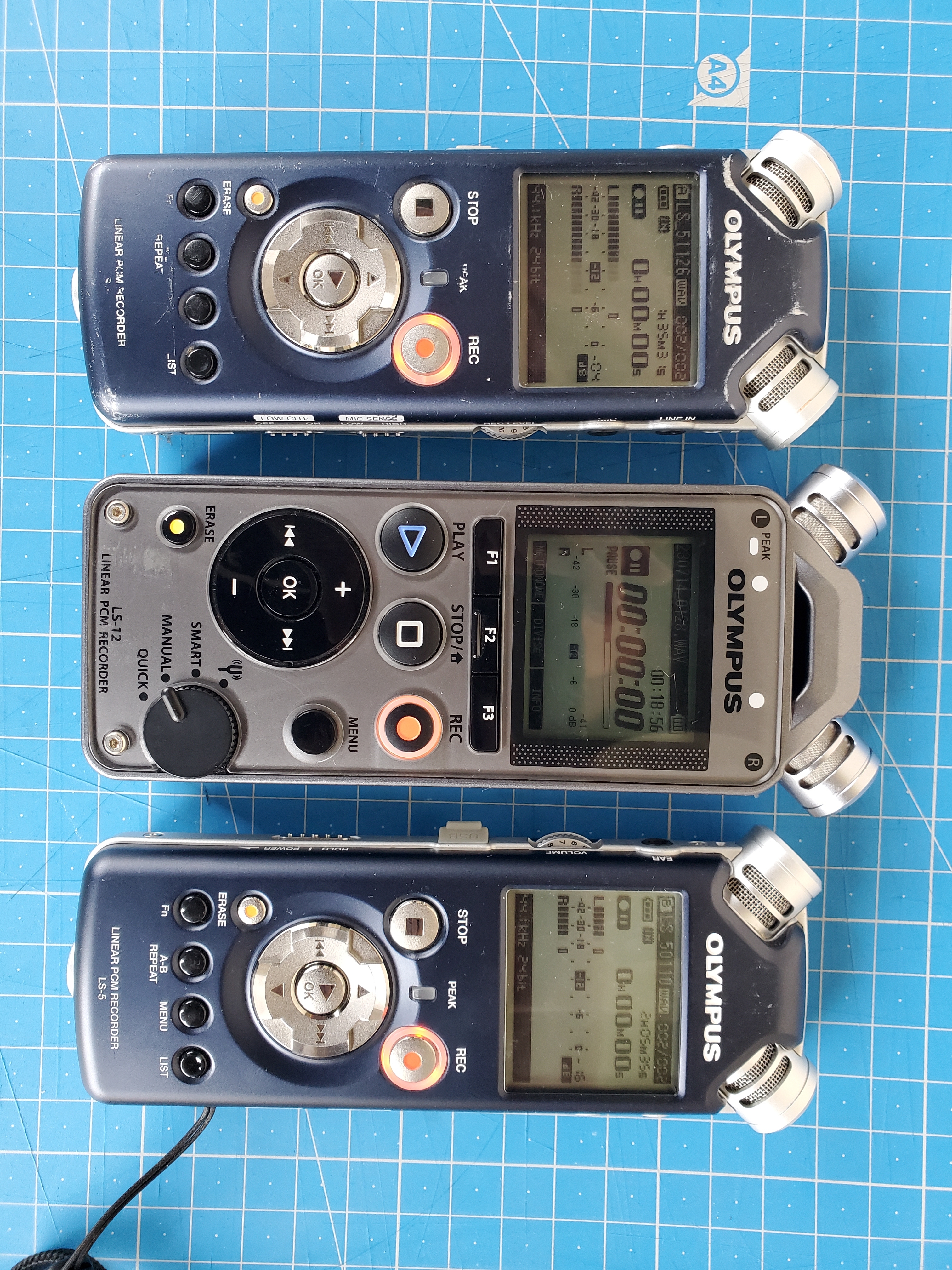 Lot d'enregisteurs Olympus