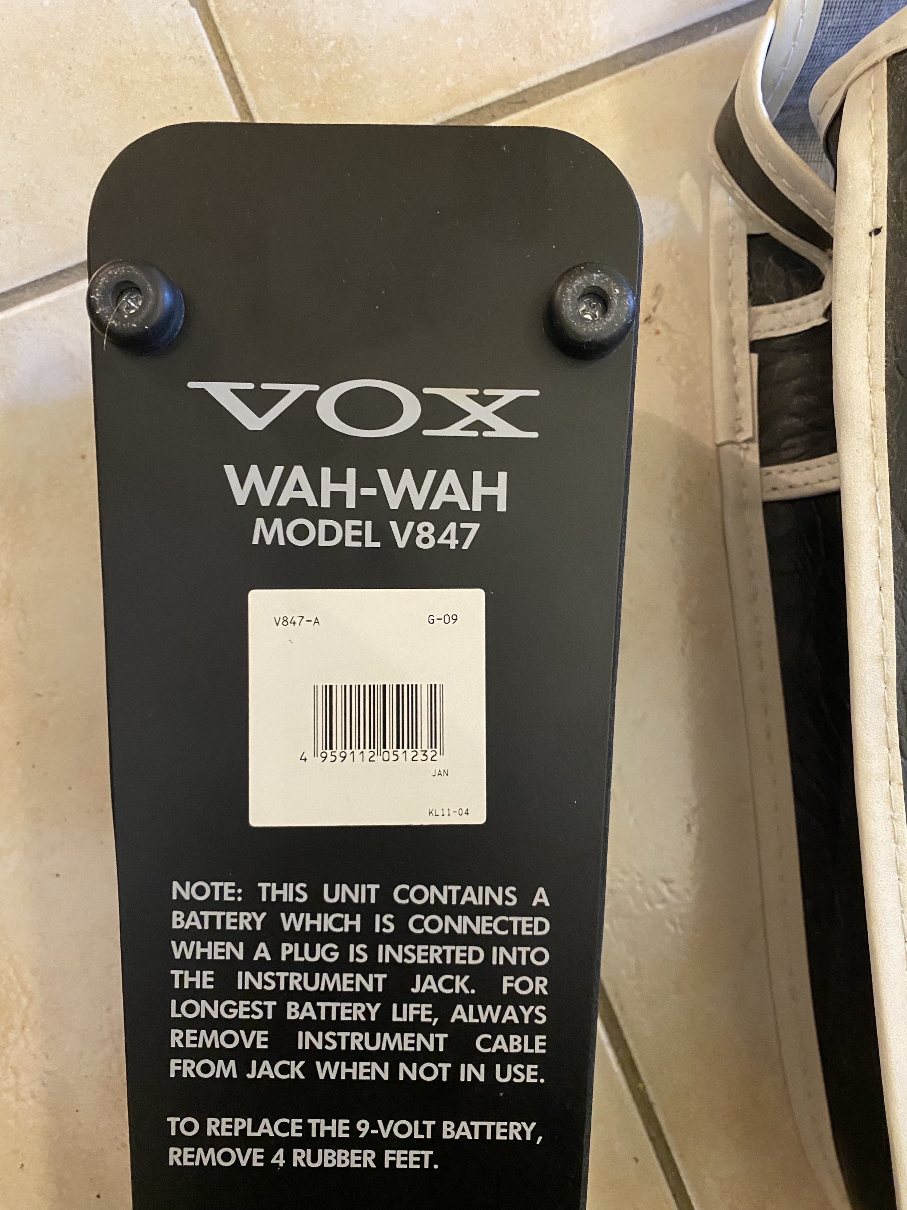 vends pédale vox v847 wah wah