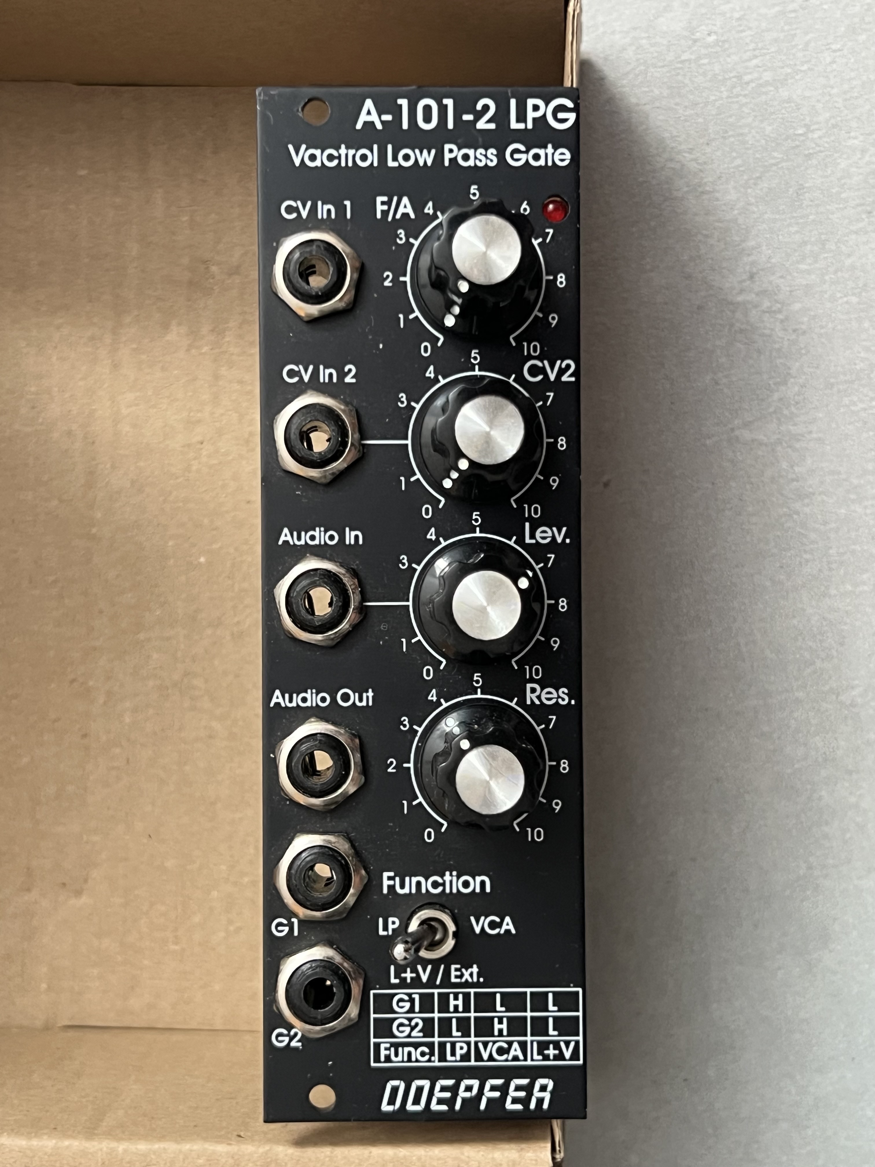 Low pass gate - vactrol et vintage edition 