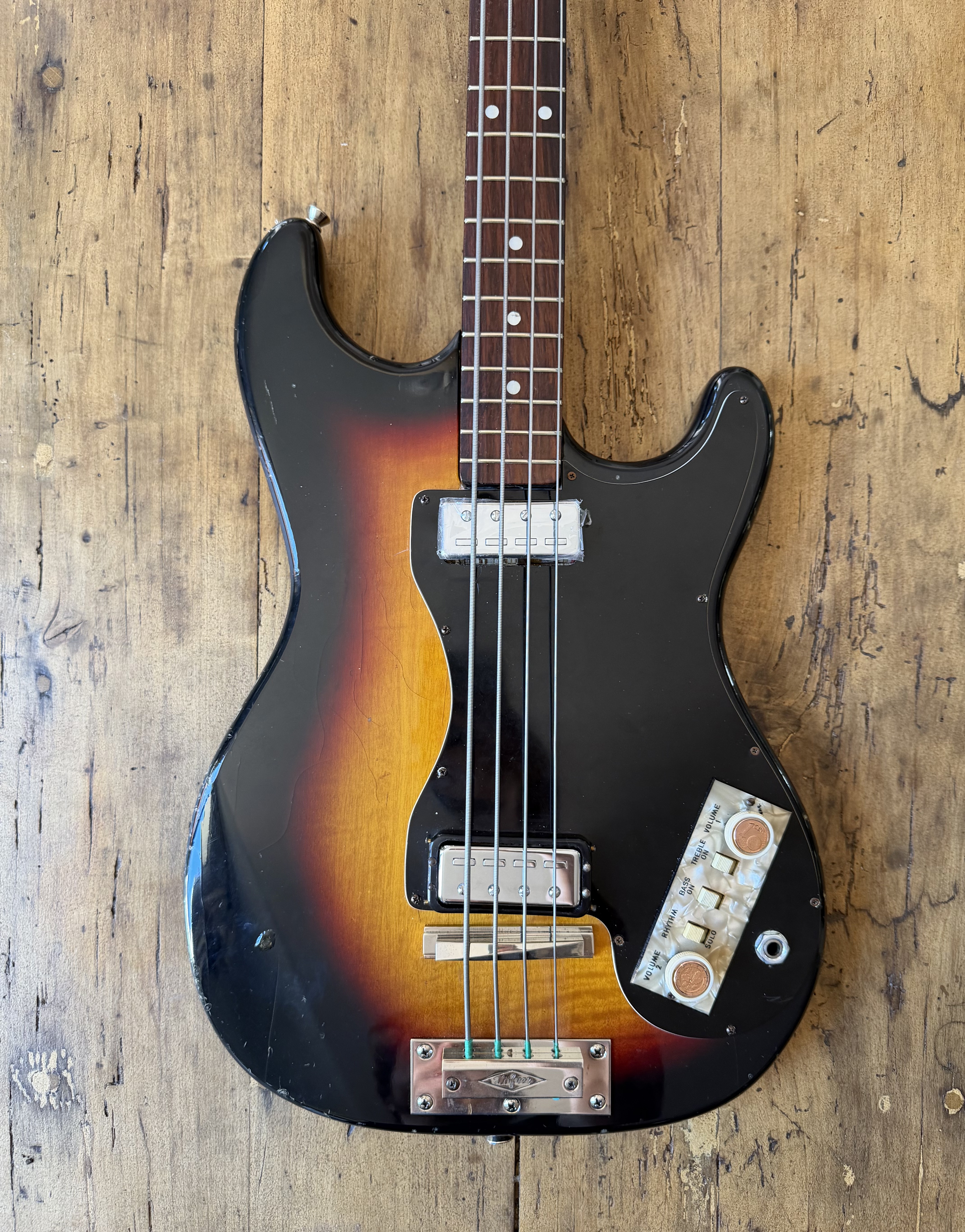 Basse Hofner 182 (1962) - Sunburst restaurée