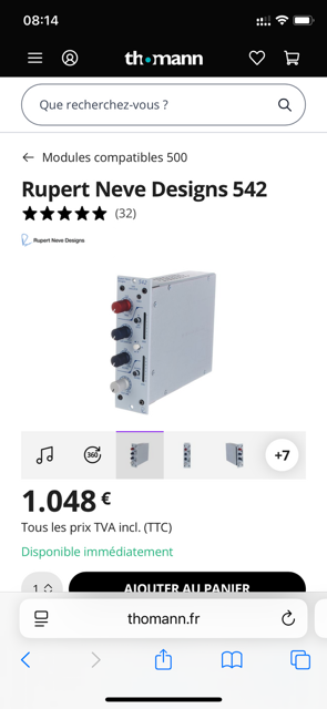 Vends 2 Ruppert Neve Designs 542 tape emulator