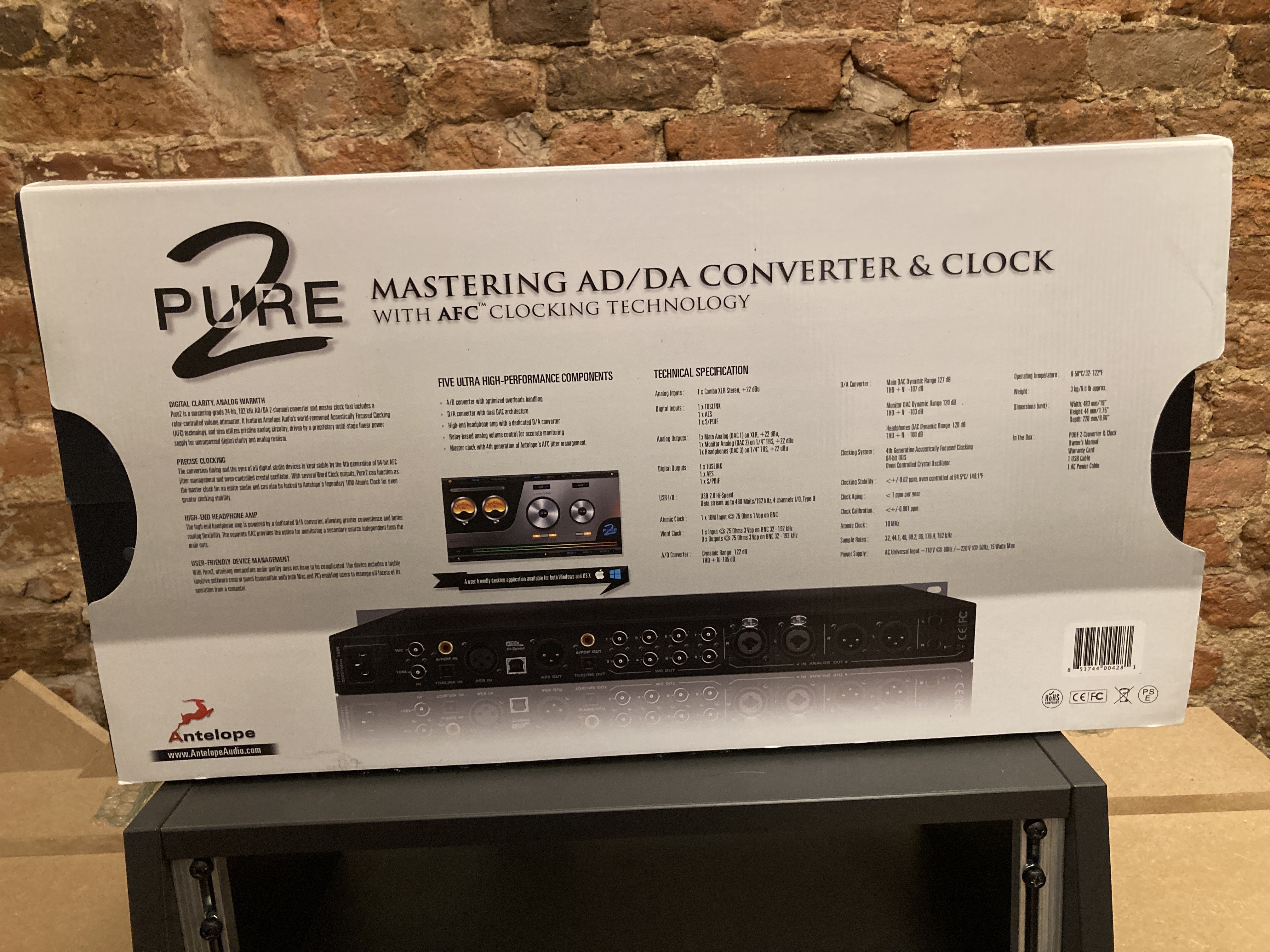 Antelope Pure2 - Box back