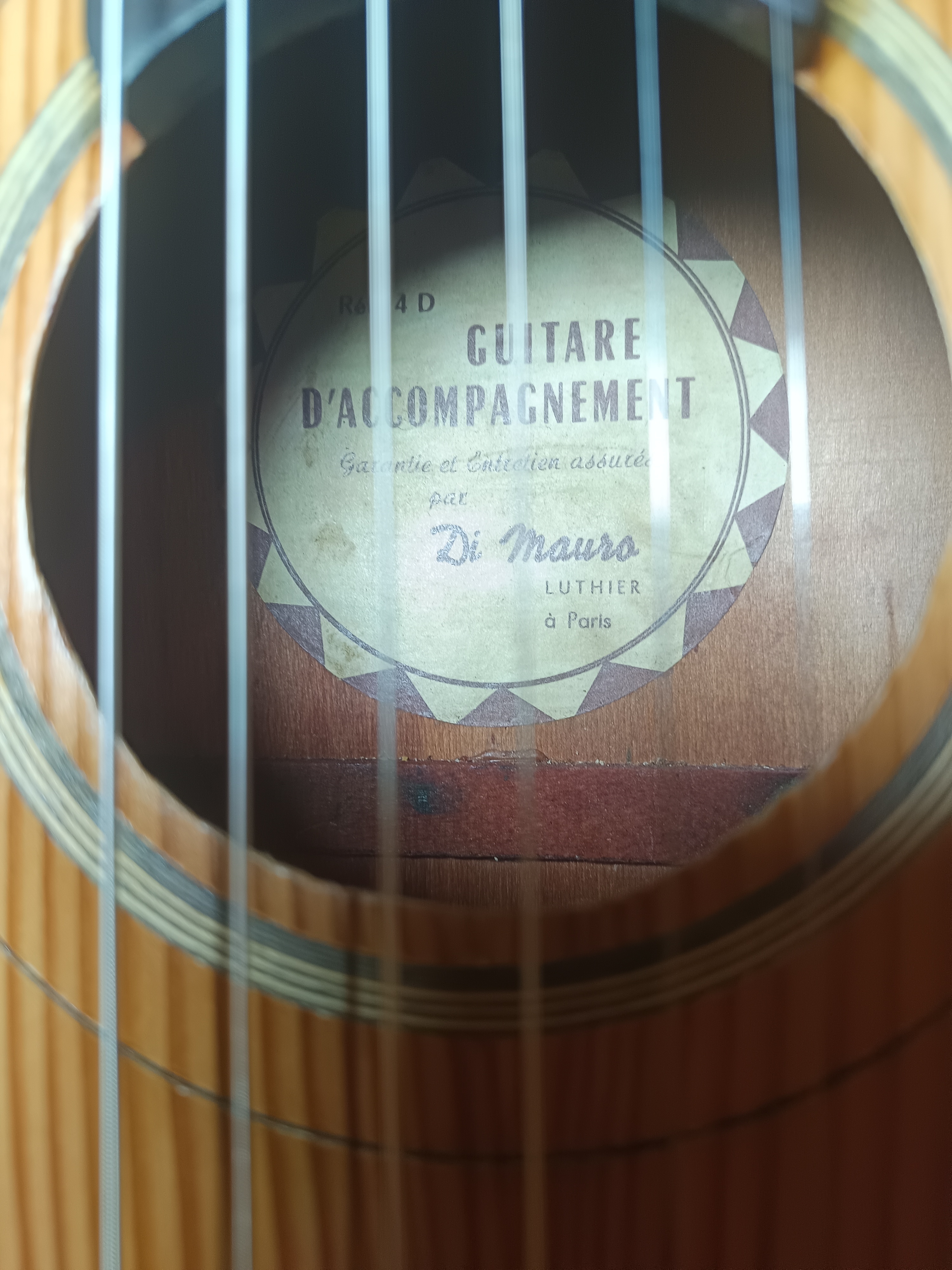 Guitare manouche Di Mauro 4D 1970-1980