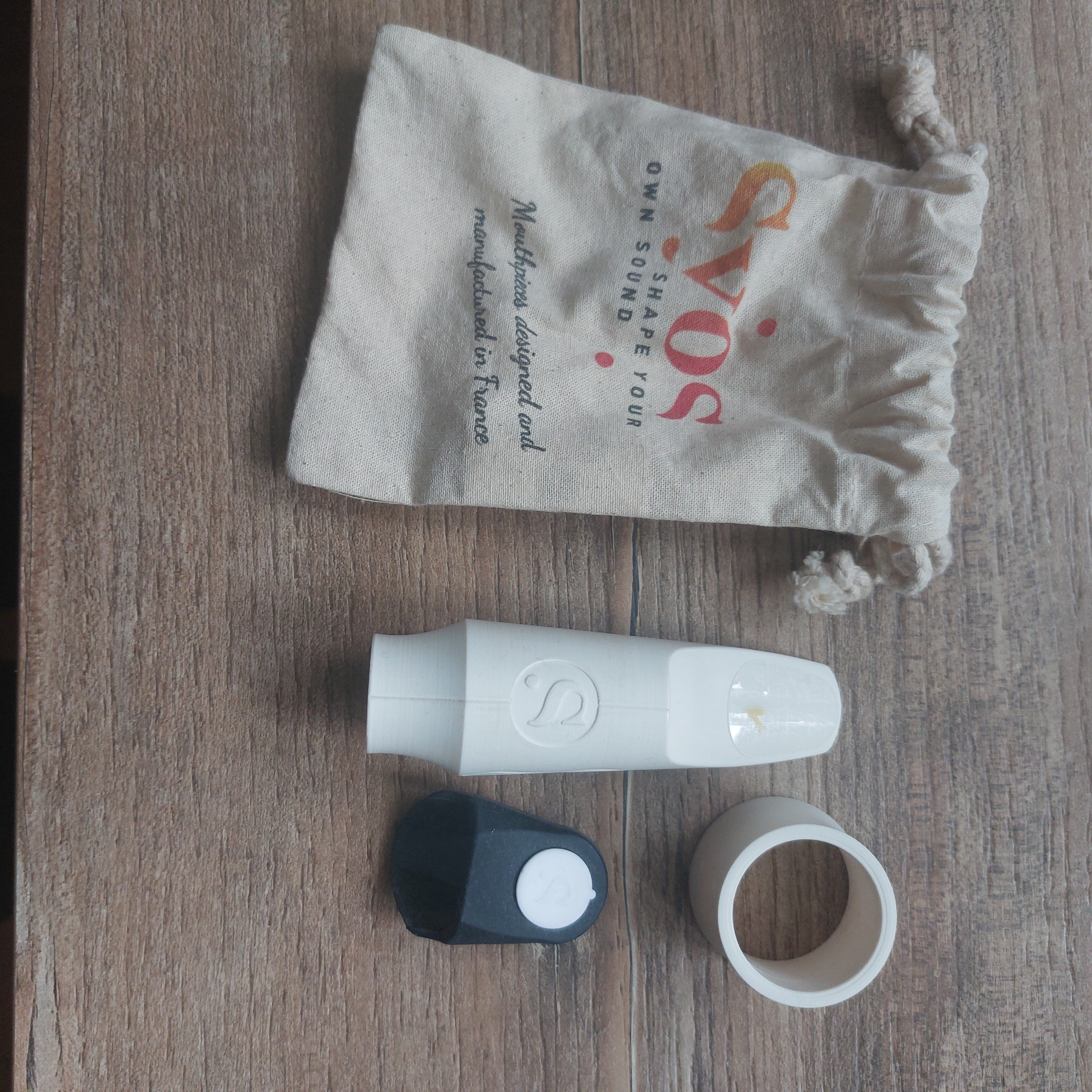 Bec saxophone ténor syos smoky 6 blanc