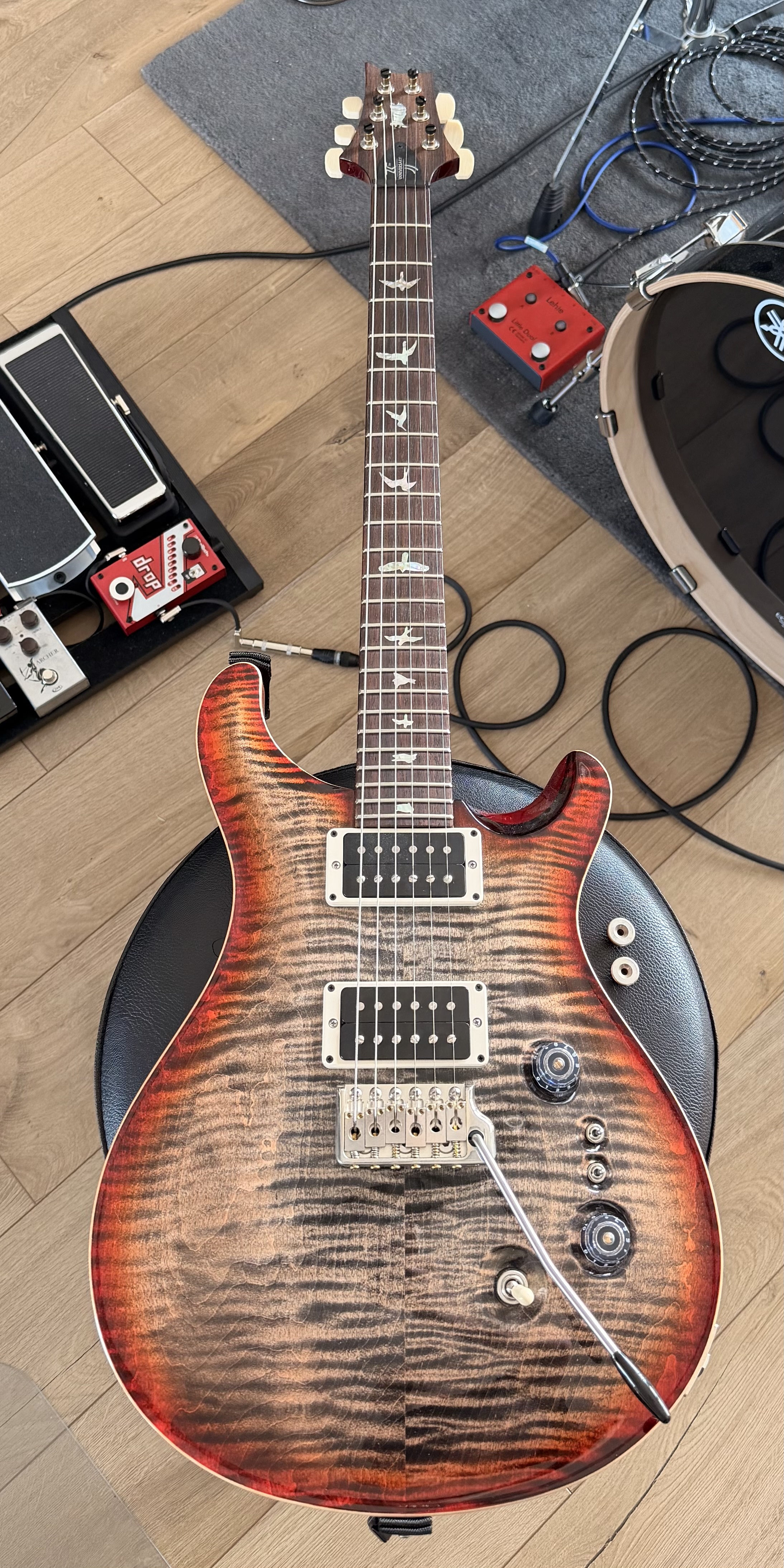 PRS Custom 24 - 35th Anniversary - Charcoal cherry burst