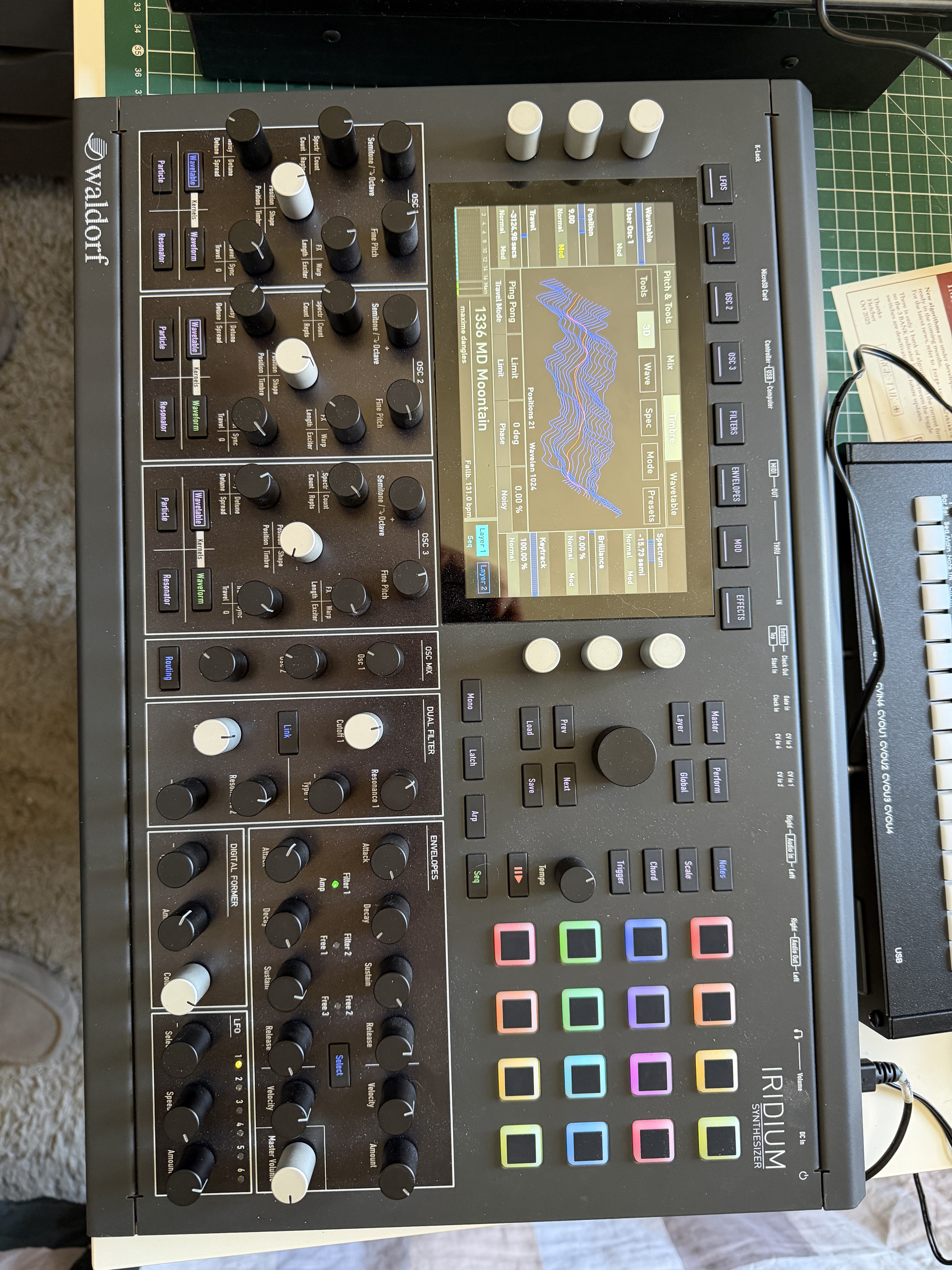 Waldorf iridium avec Flight Case et Decksaver 