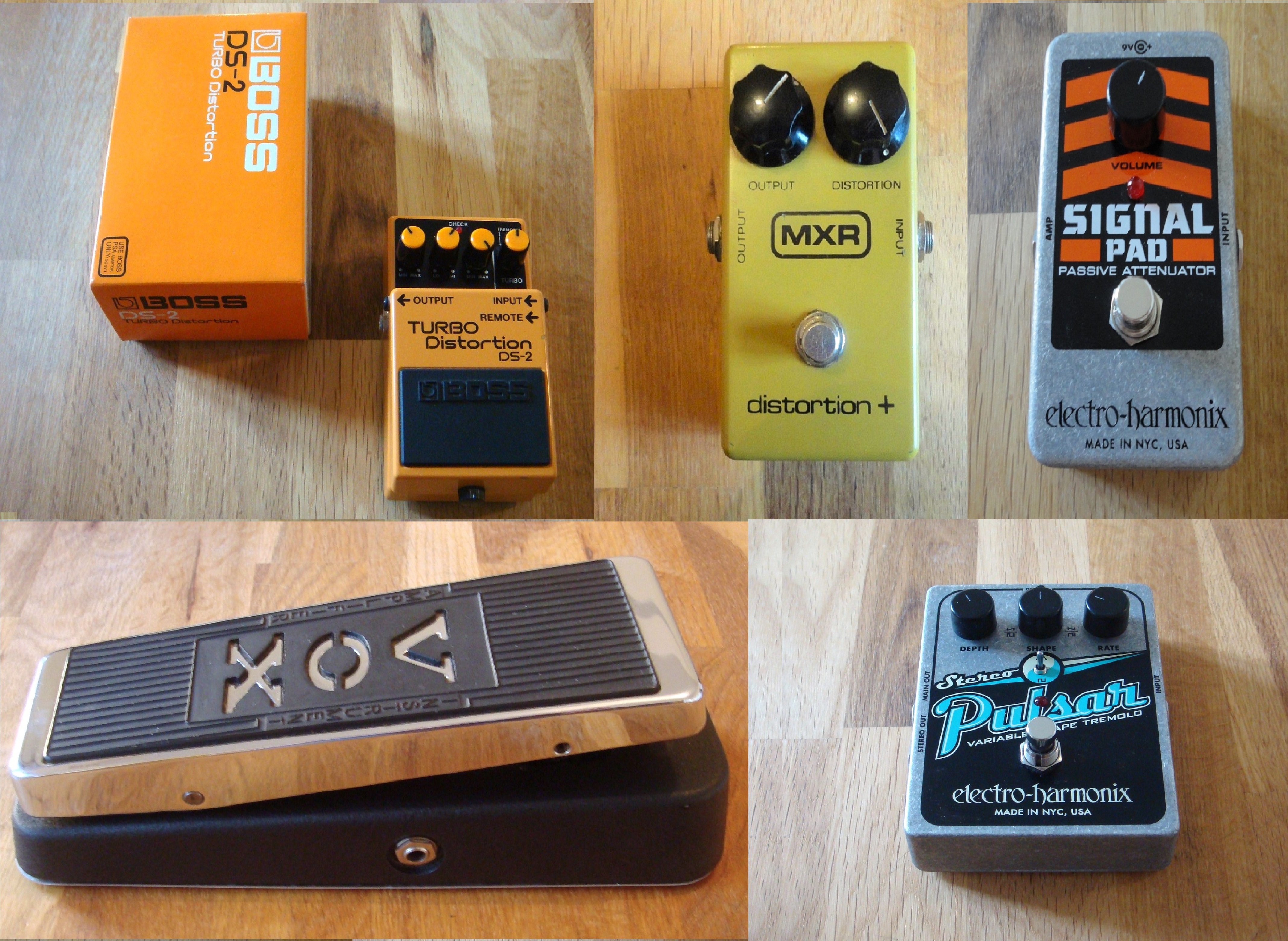 Pédales Boss, Electro Harmonix, MXR, Vox (en lot ou à l'unité)