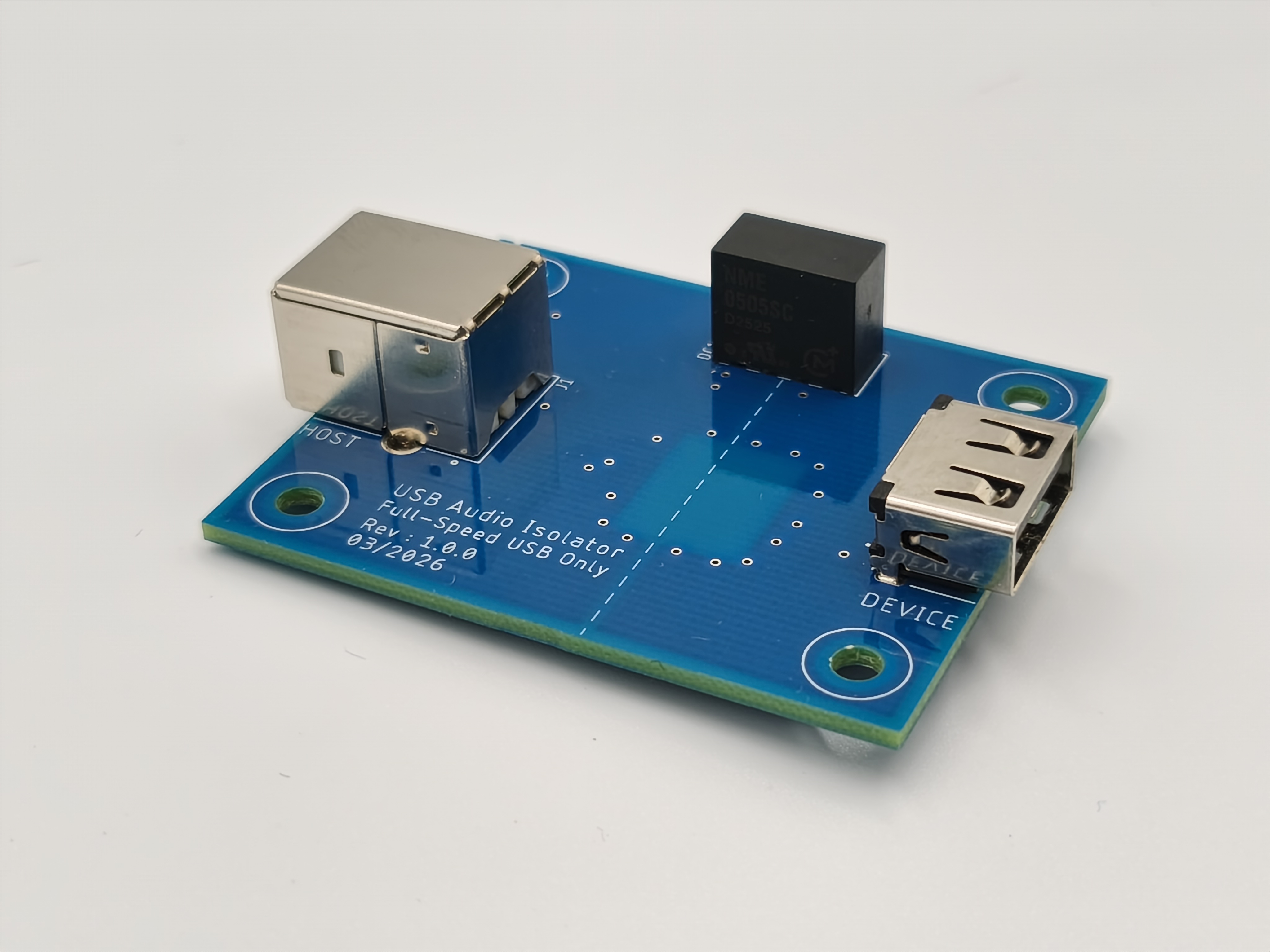 USB Audio Isolator - PCB Top View 1