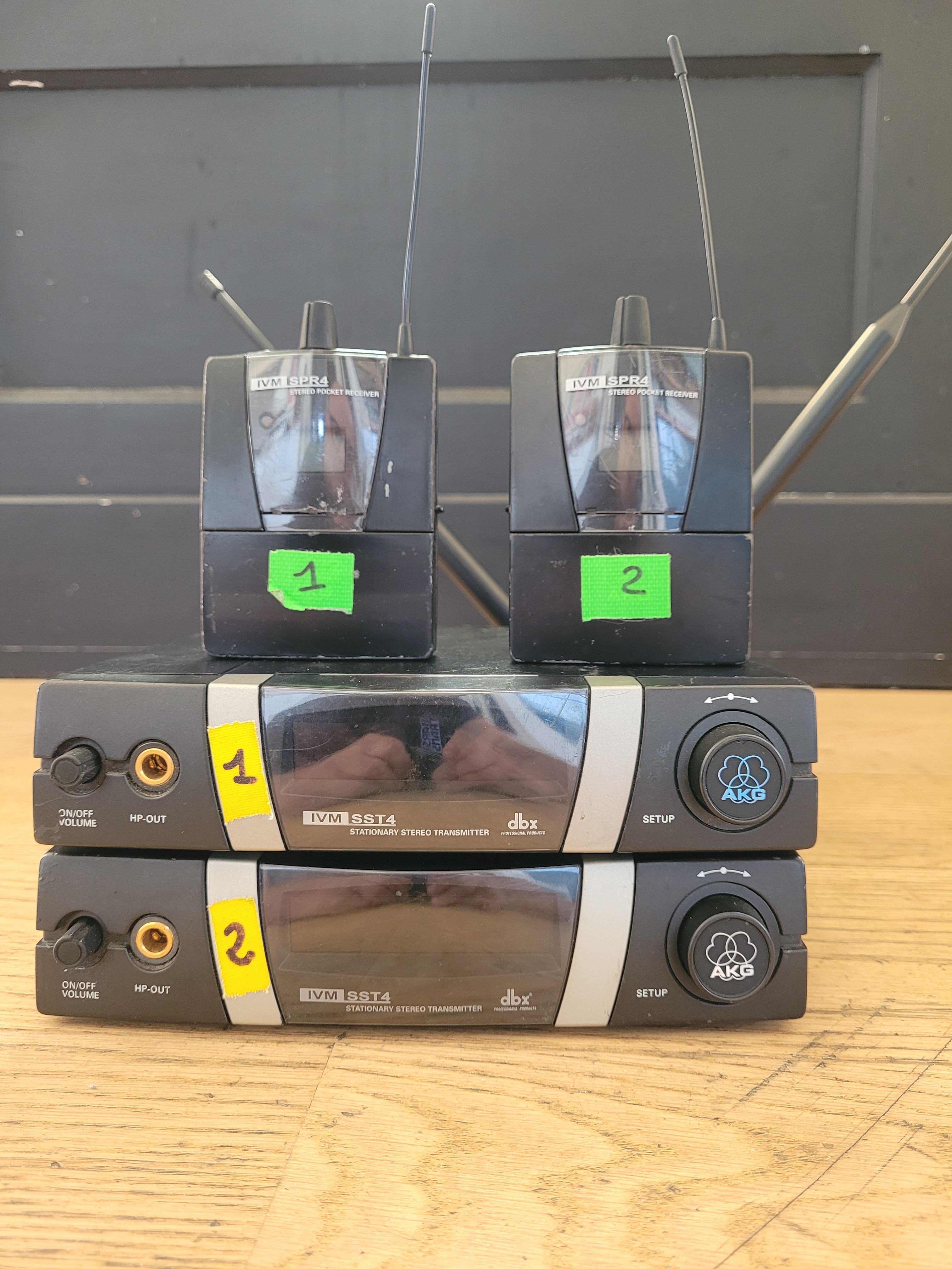 2x AKG IVM4 ear monitor