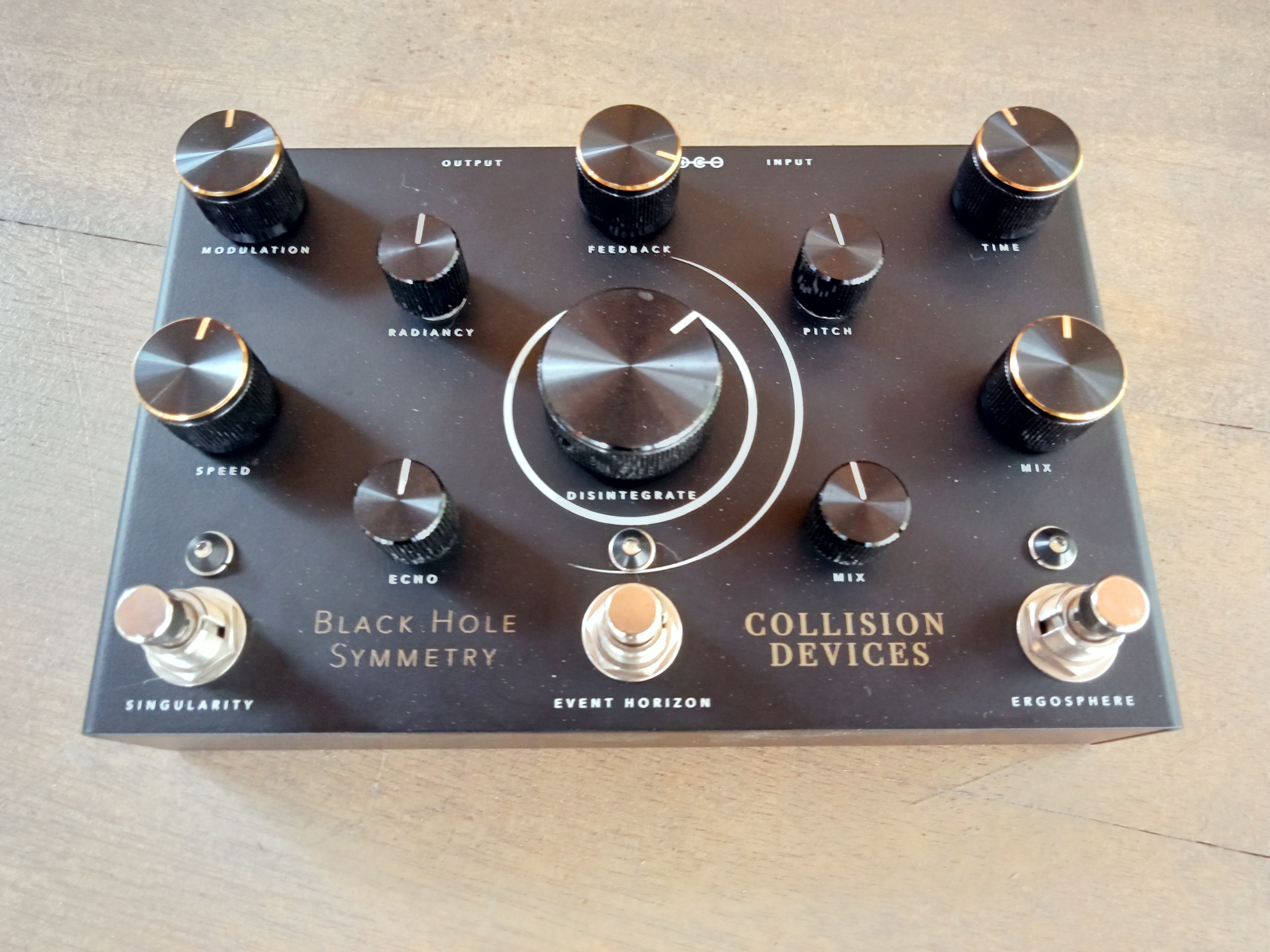 Collision Device Black Hole Symmetry