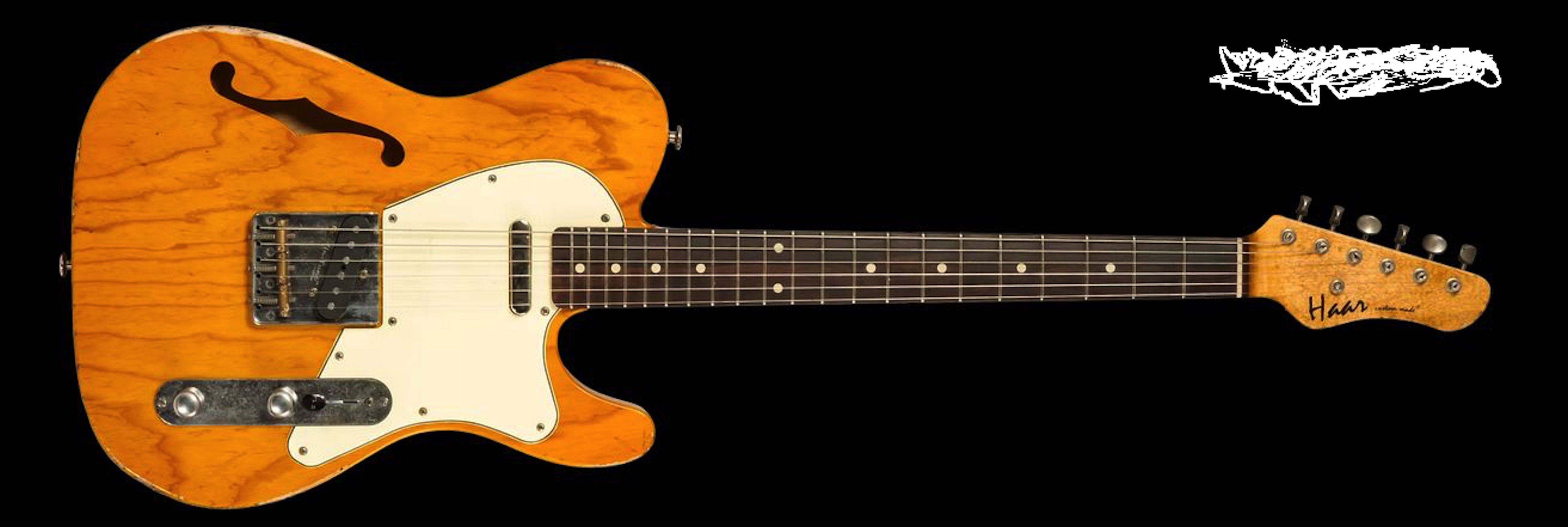 Telecaster Haar Trad T Thinline  aged orange antique 