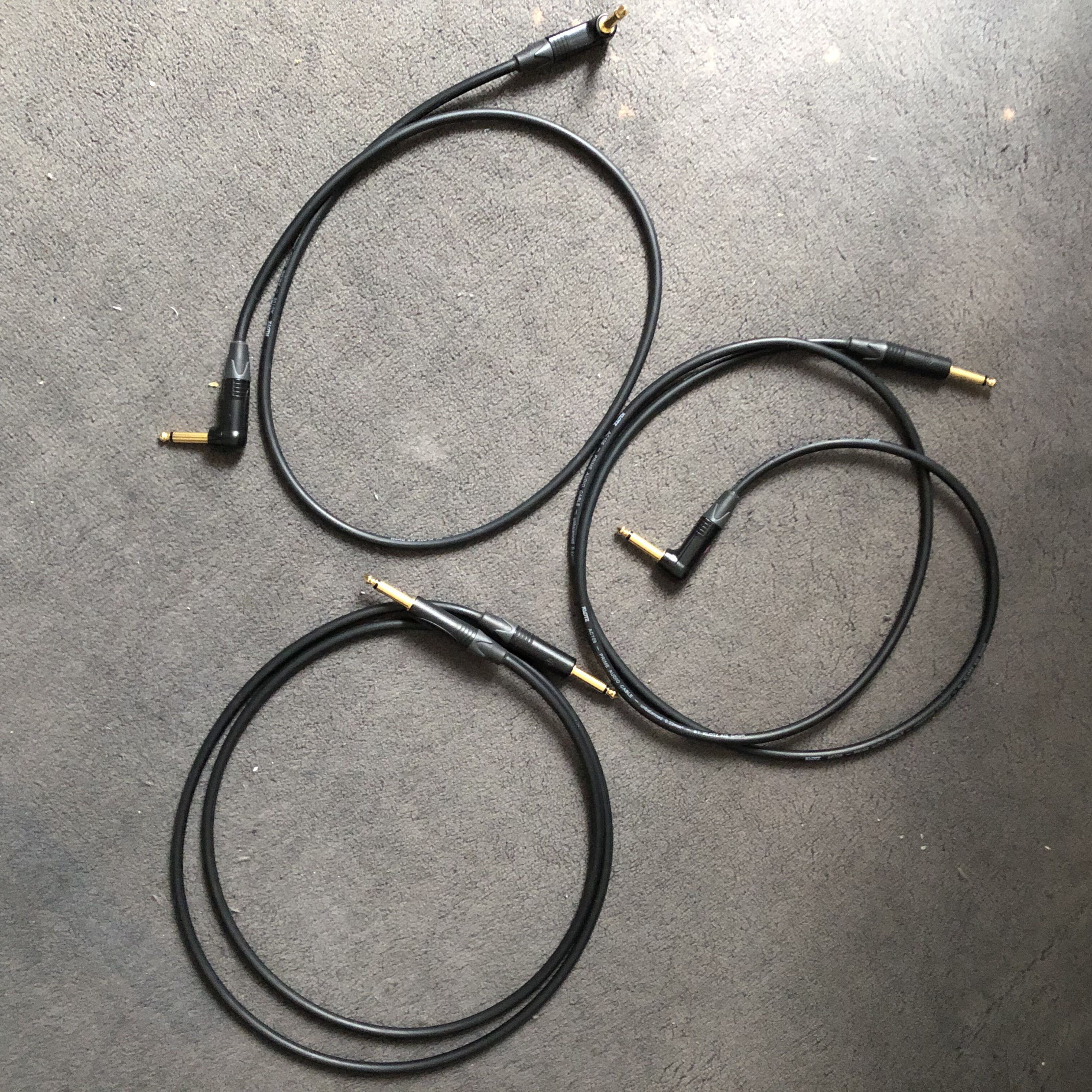 3 x Klotz & Neutrik Mono Jack to Jack Cable - Custom