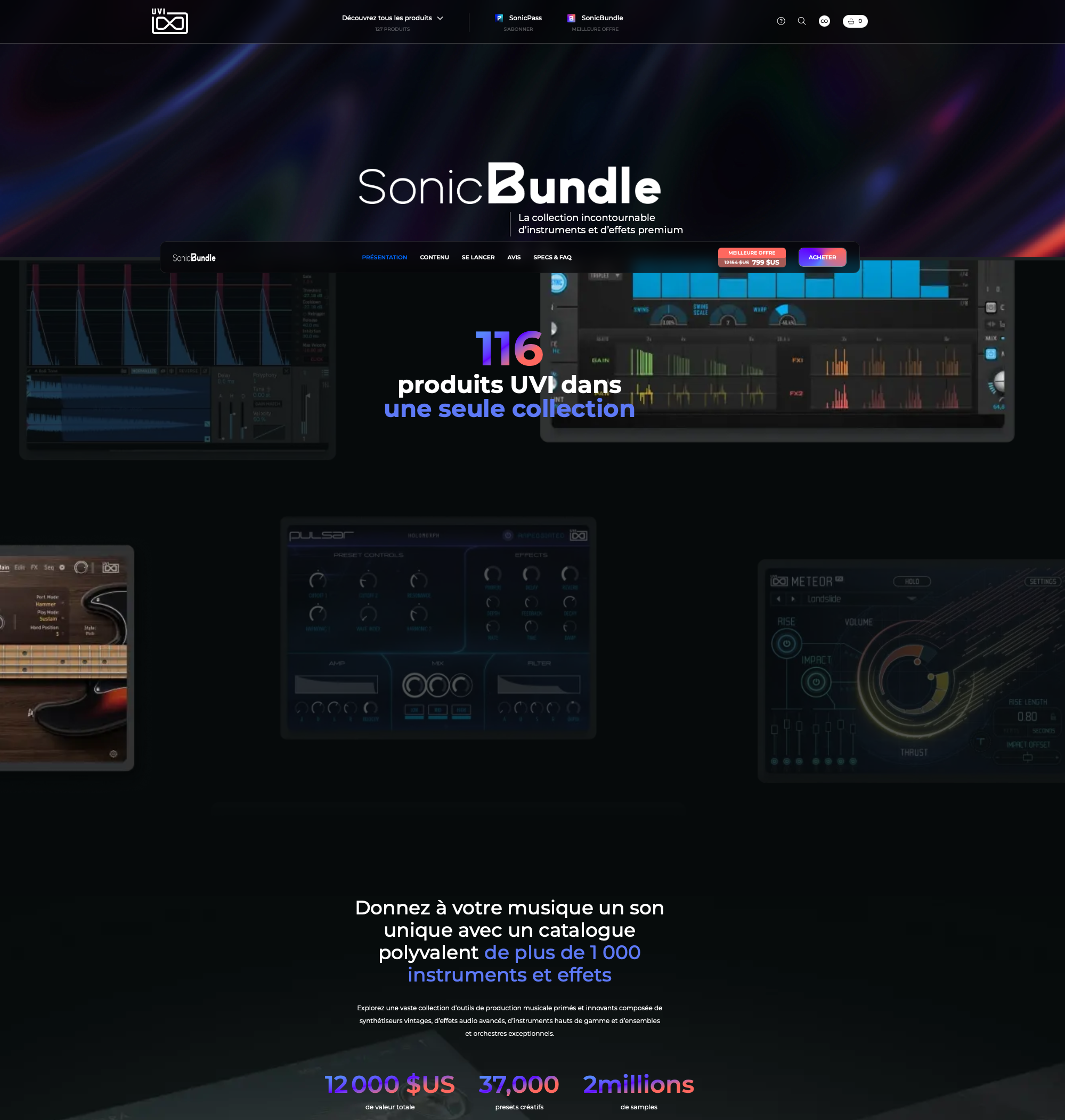 UVI Sonic Bundle - 116 plug-ins audio