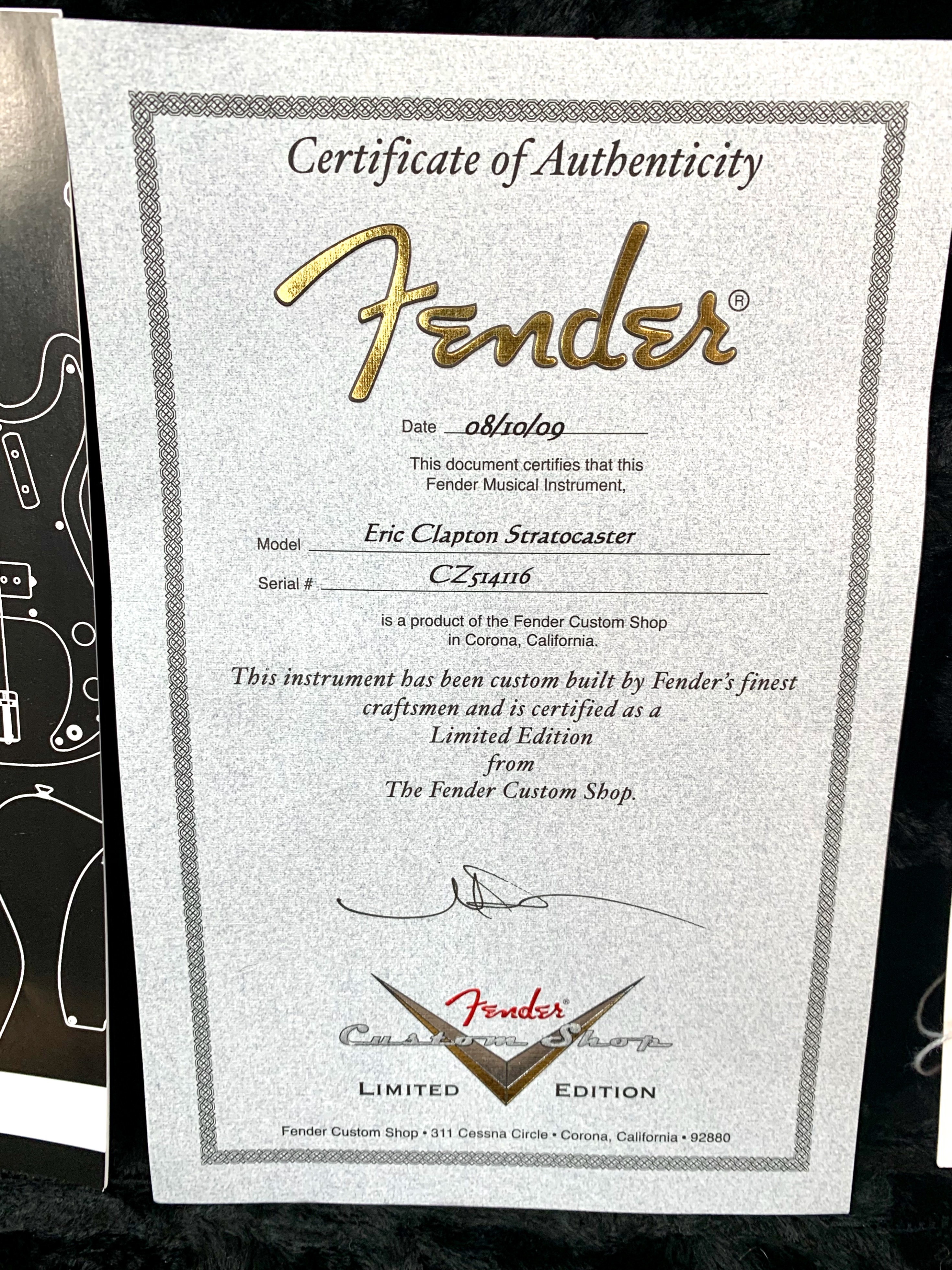 Fender Custom Shop Masterbuilt Eric Clapton Stratocaster (by Todd Krause) (52349)