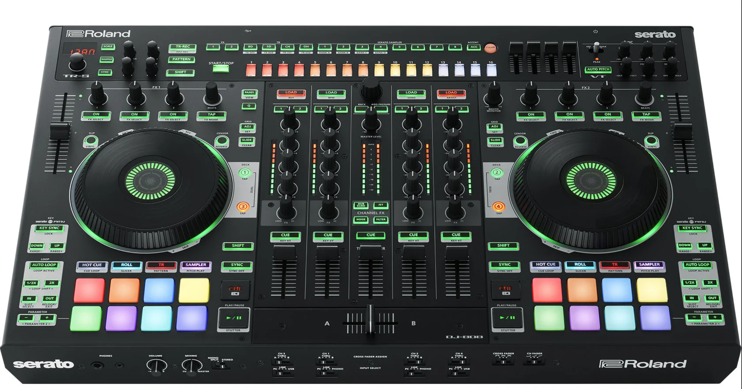 controleur dj et boite à rythme Roland DJ808