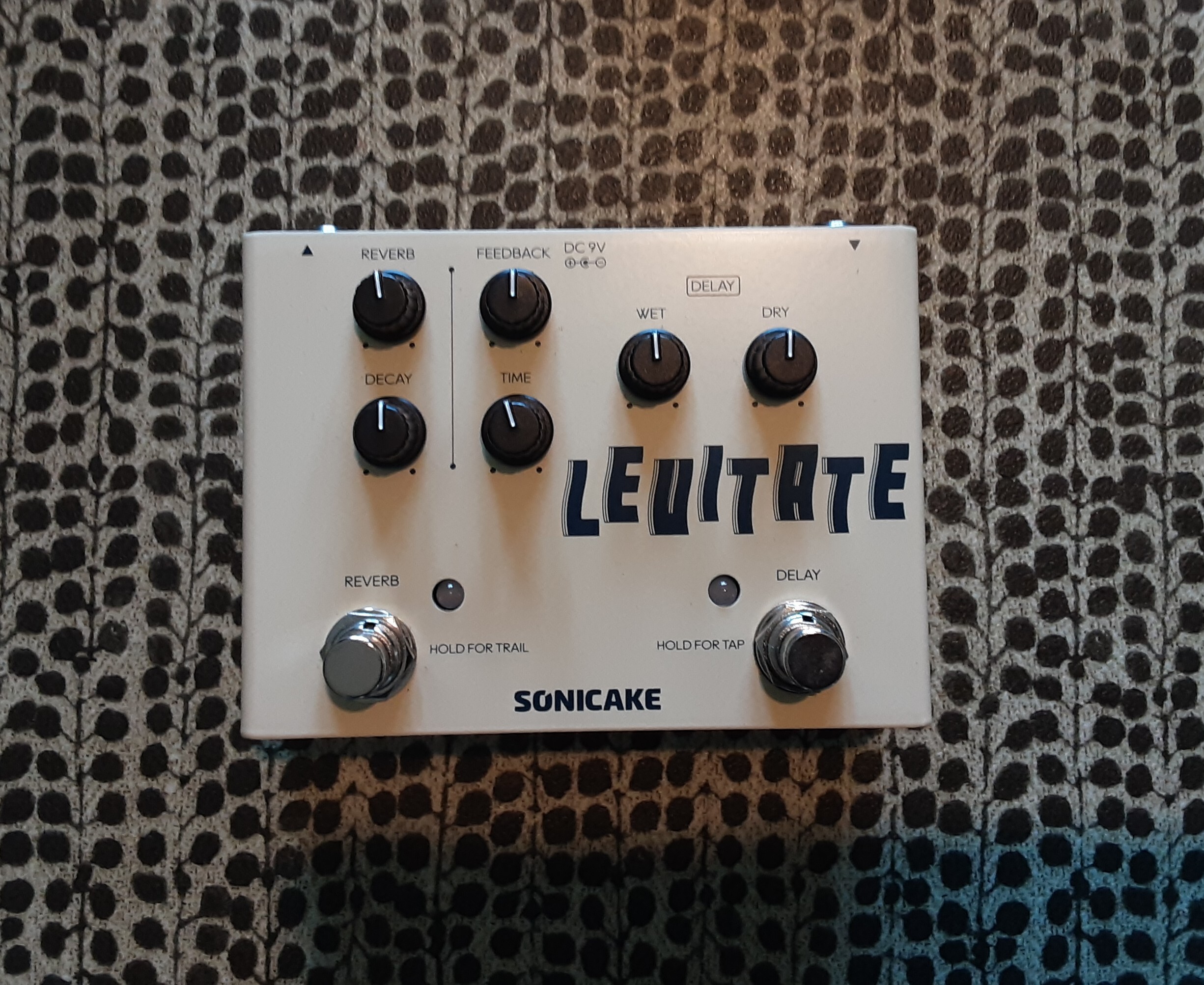 SONICAKE Pédale d'effets pour guitare 2 en 1 Délai et Réverbération 