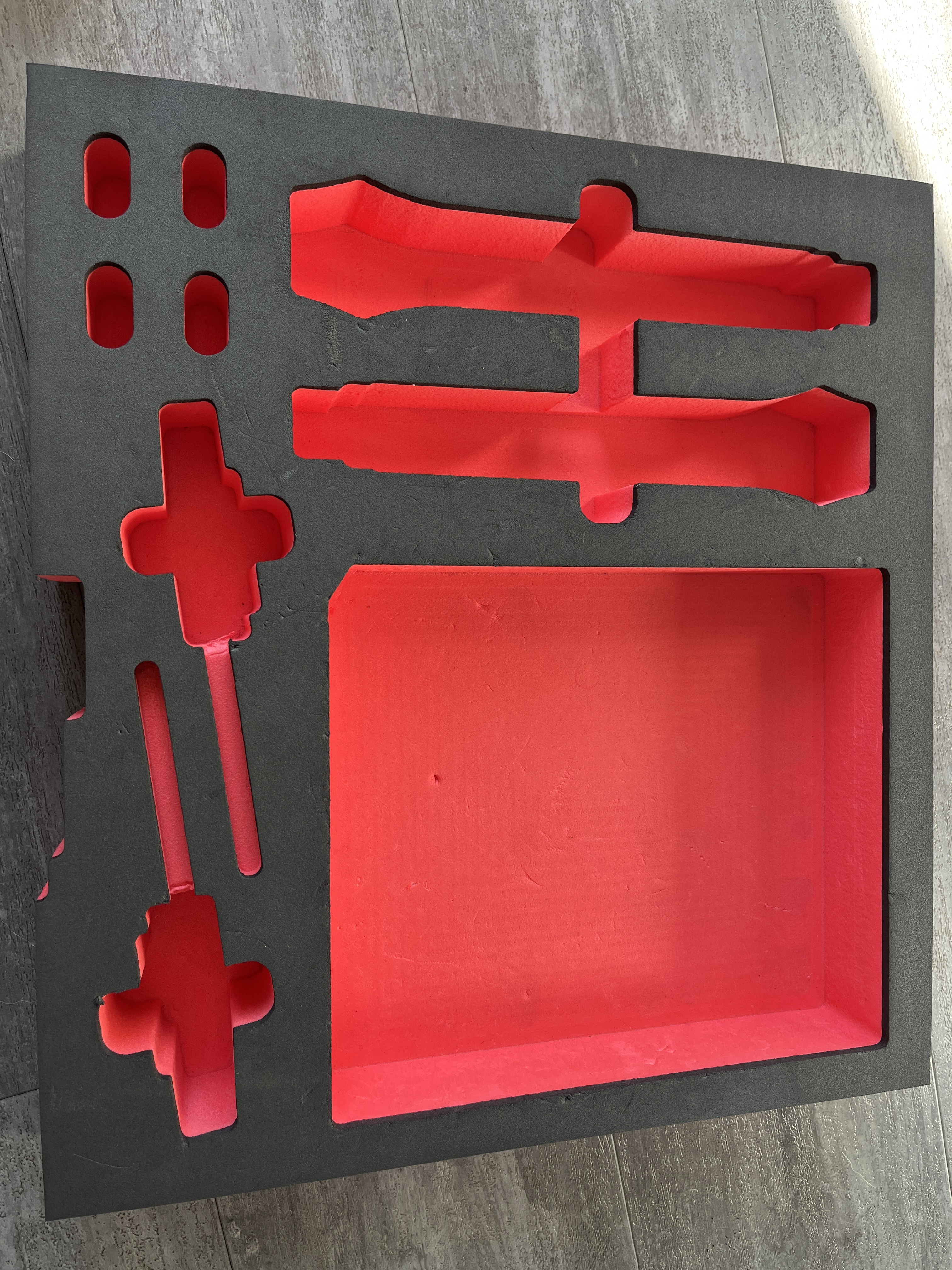 Inlay mousse sur mesure pour 2 microphones Shure