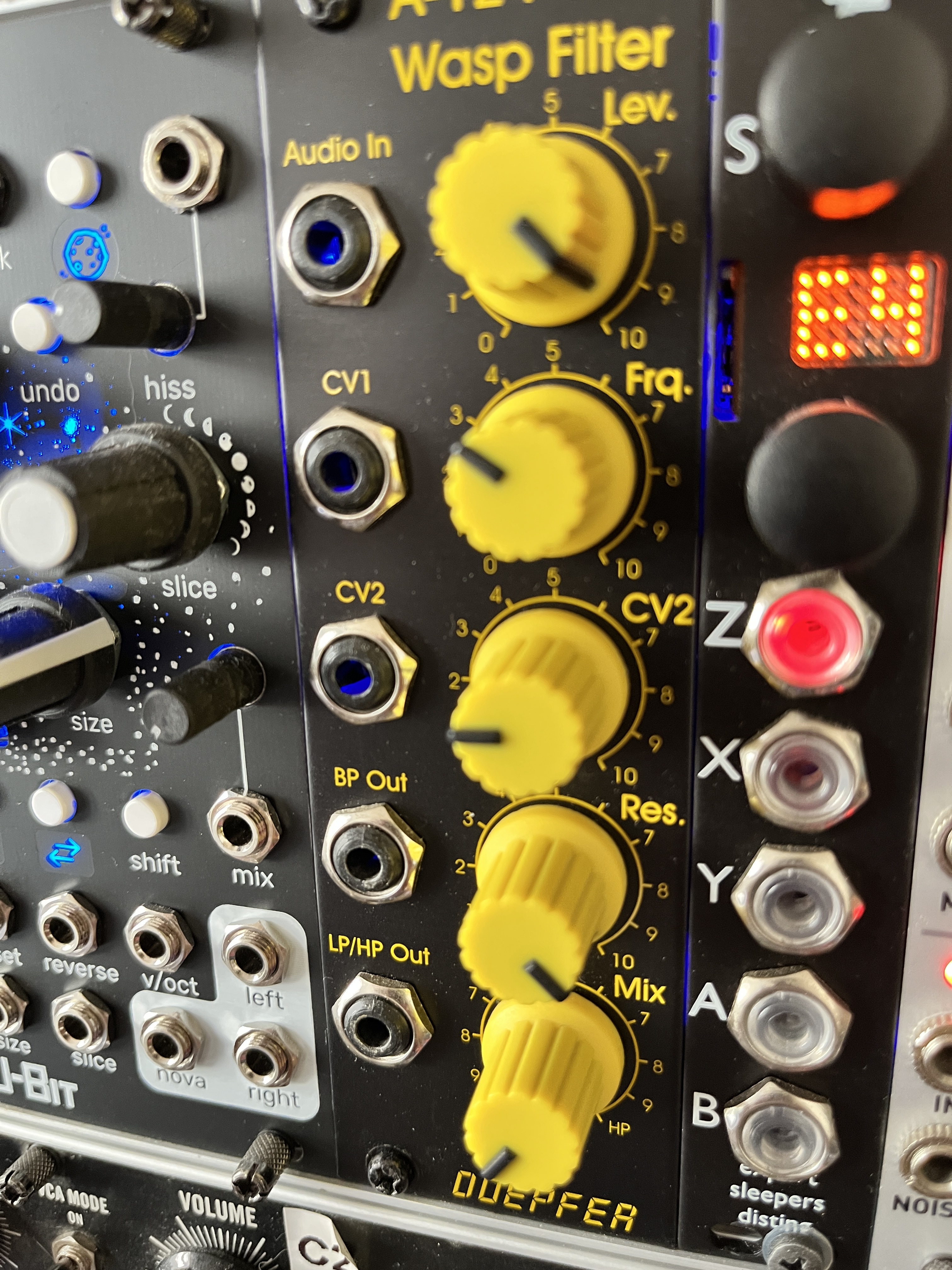 WASP filter black and Yellowstone Doepfer 