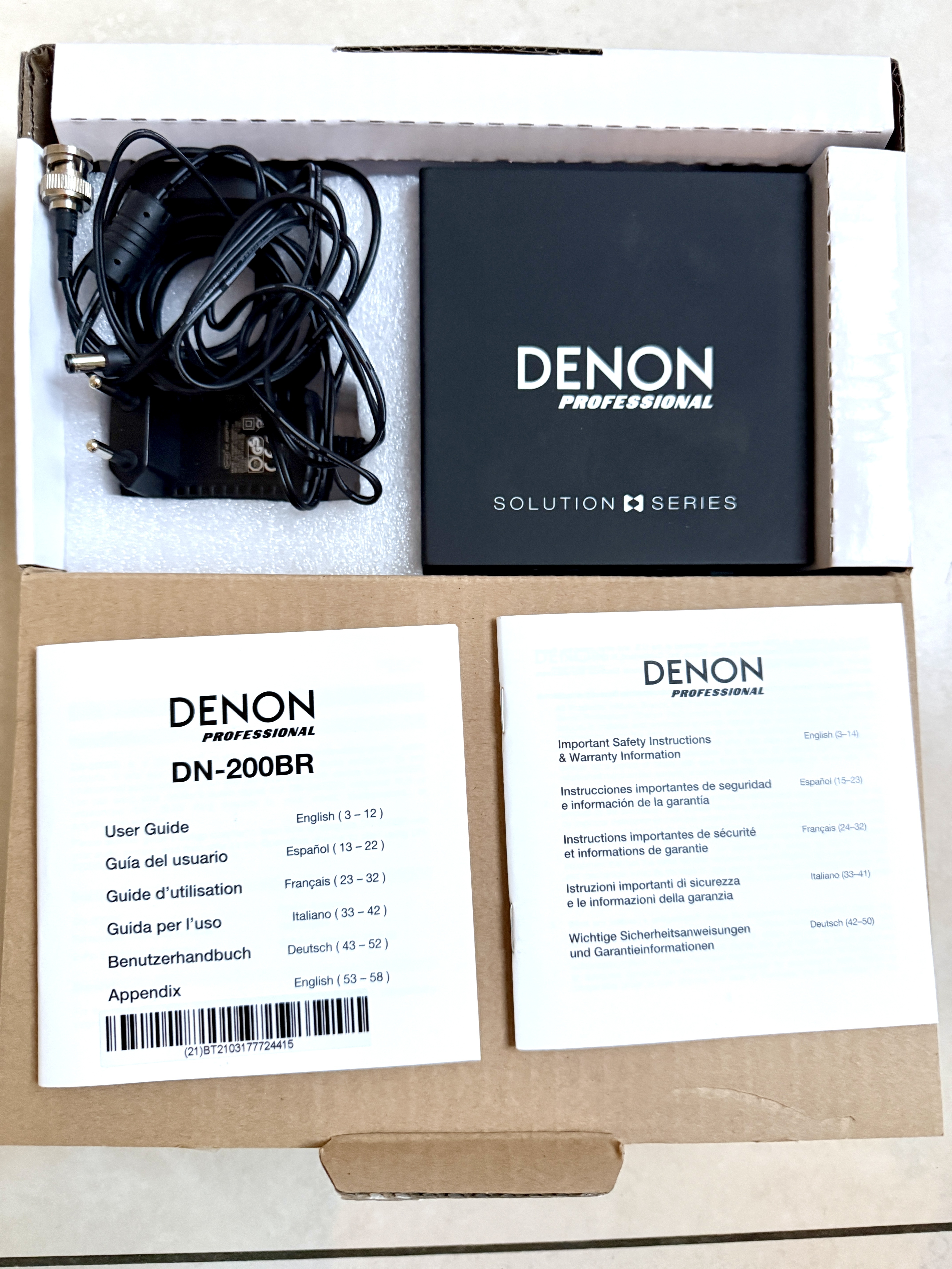 Vends récepteur Bluetooth professionnel DENON DN-200BR, état quasi neuf (utilisé 2 fois)