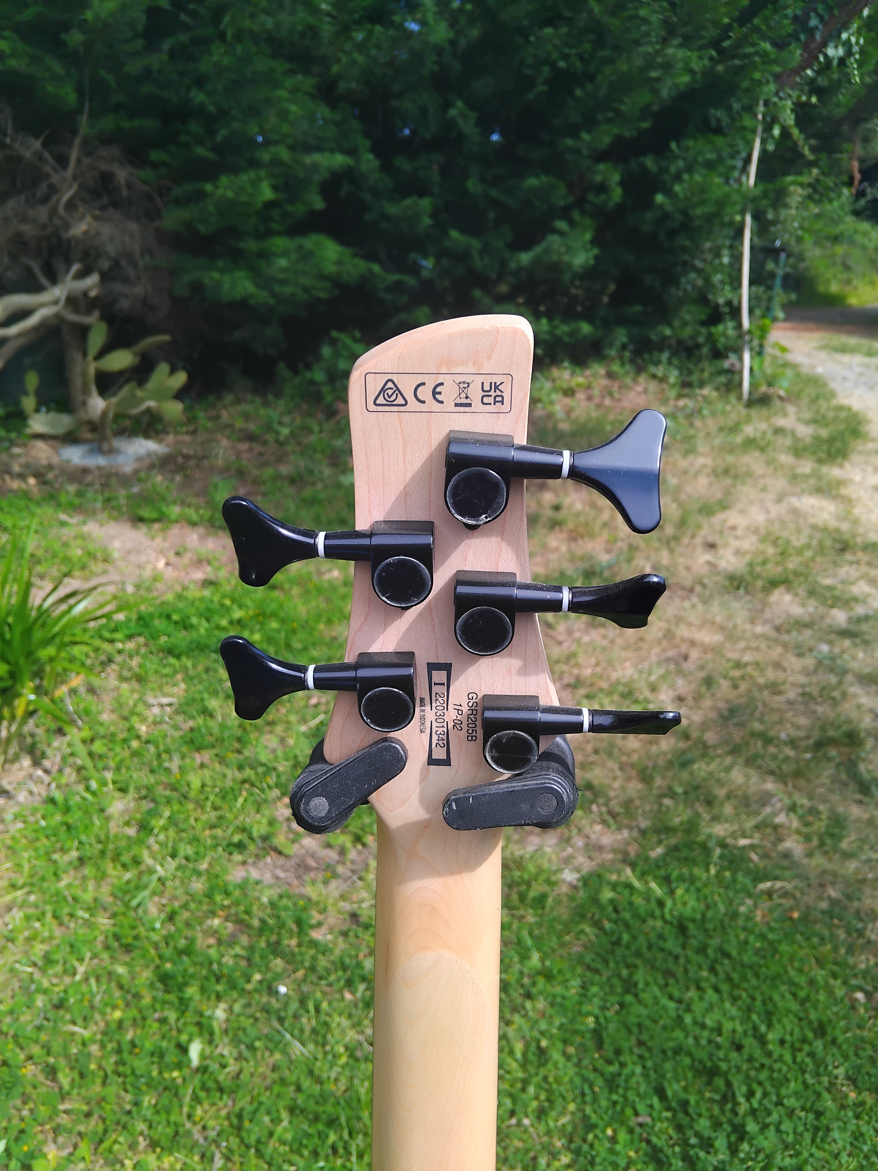 Basse Ibanez GSR205B tête arrière