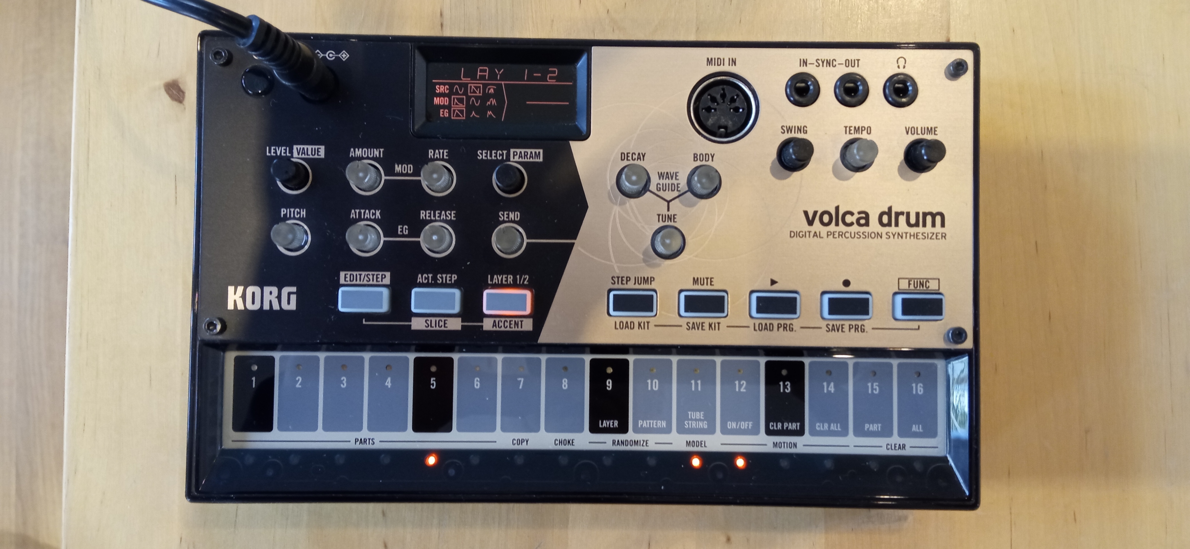 Korg Volca Drum in use nice