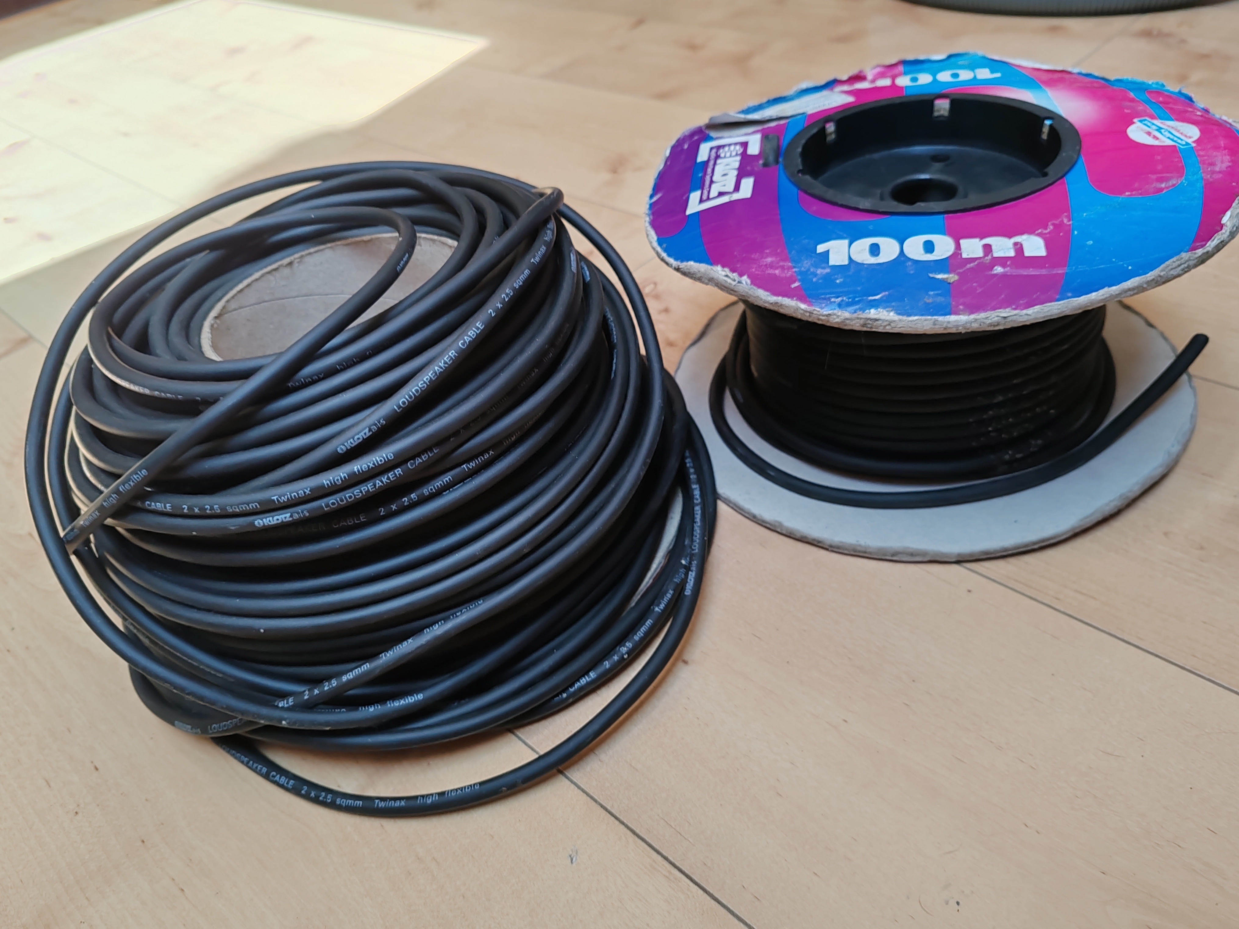 Câble haut parleur Klotz 2x2,5mm2 - total 115m