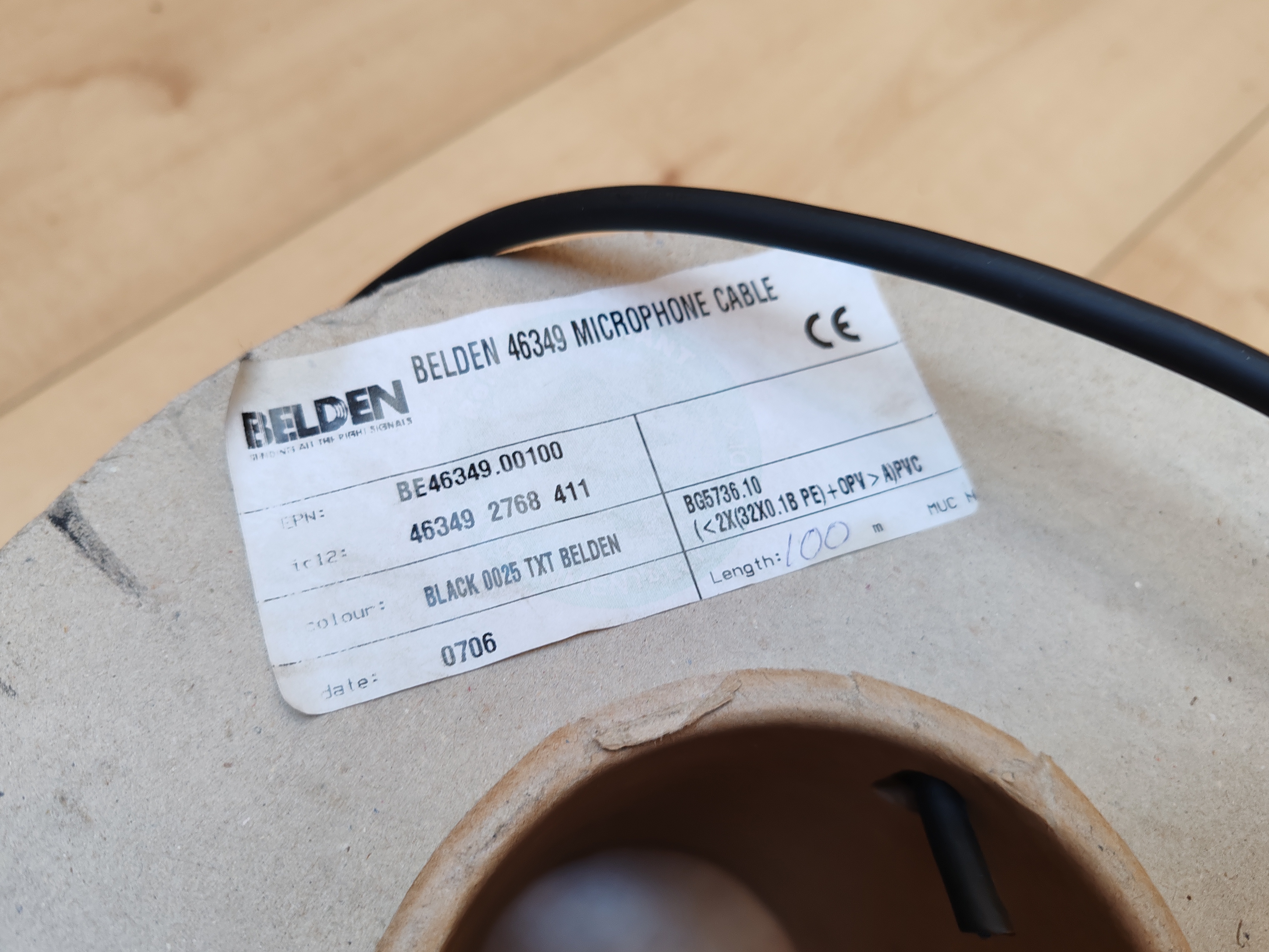 Belden câble microphone blindé 24AWG/0,22 mm² PVC Ref:46349 (43667)