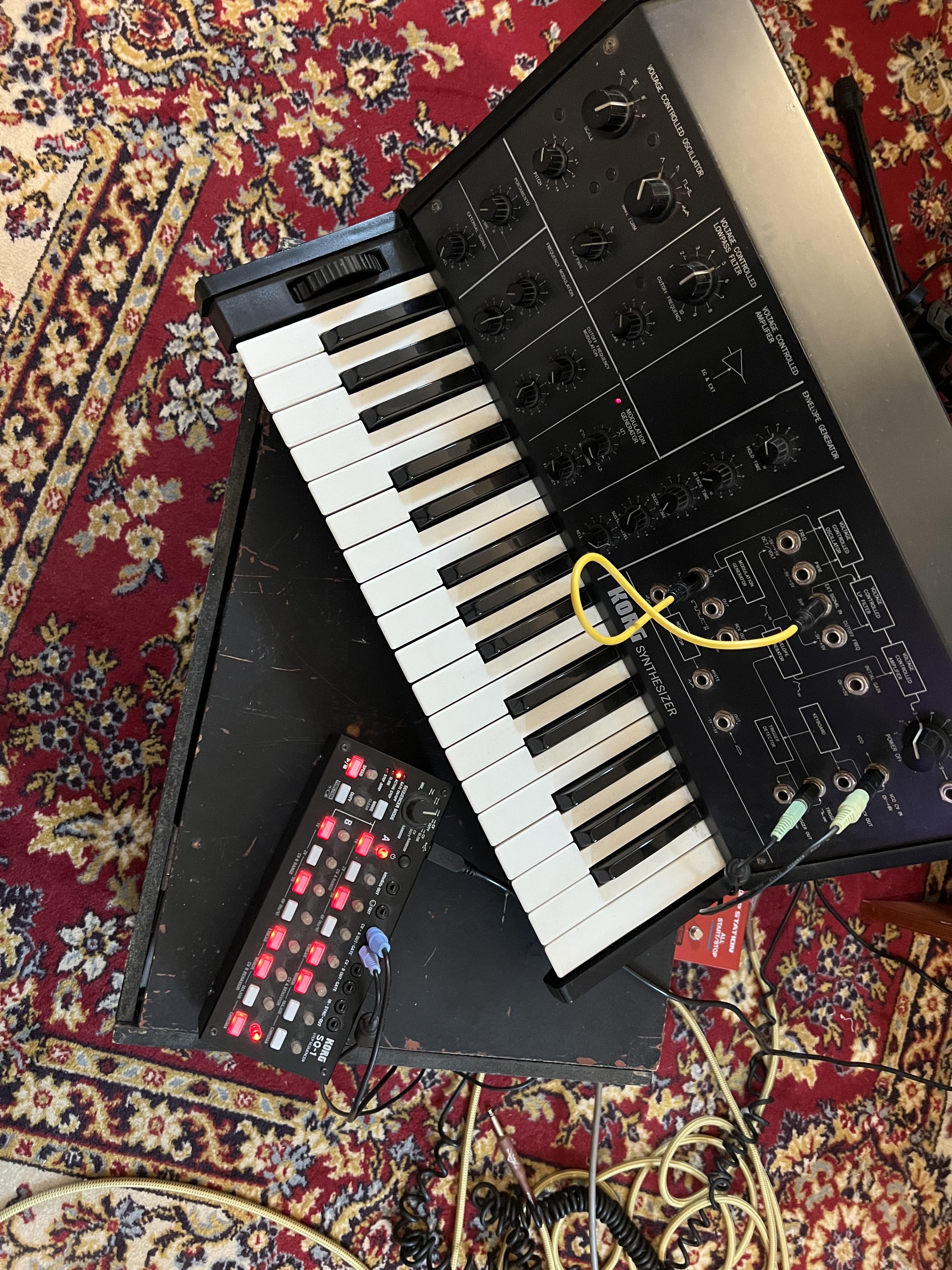 Korg ms10 + patch + sq1 + flycase