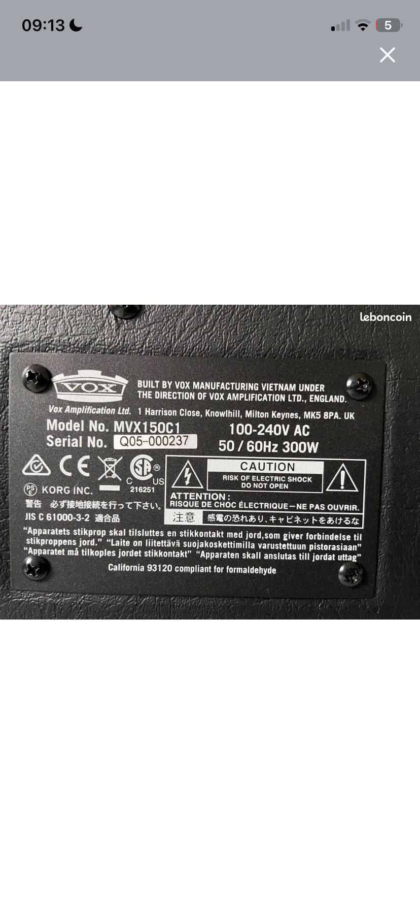 Vox MVX150C1