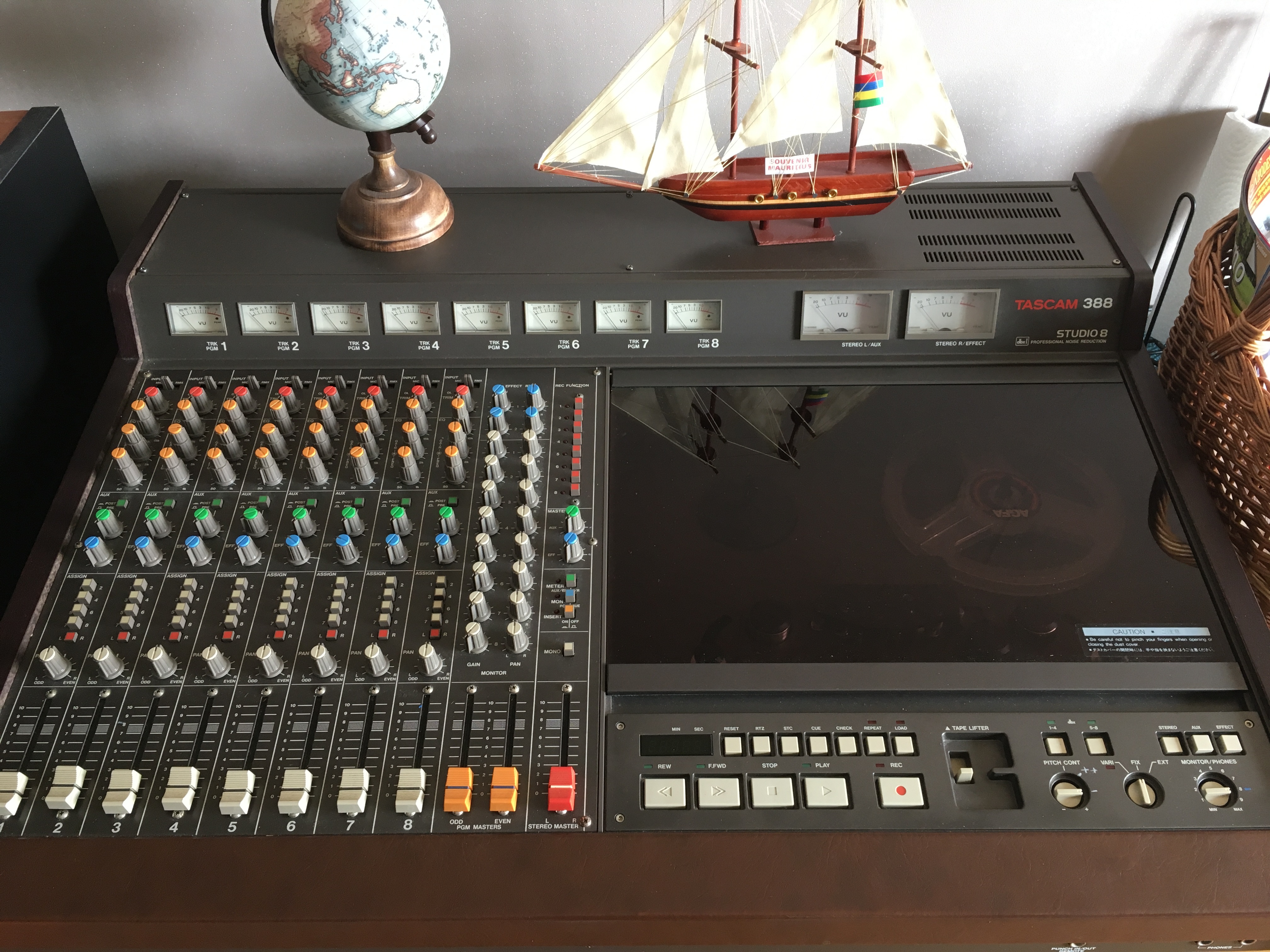 TASCAM 388 8-Channel Mixer 1/4" 8-Track Reel to Reel Recorder 1980's