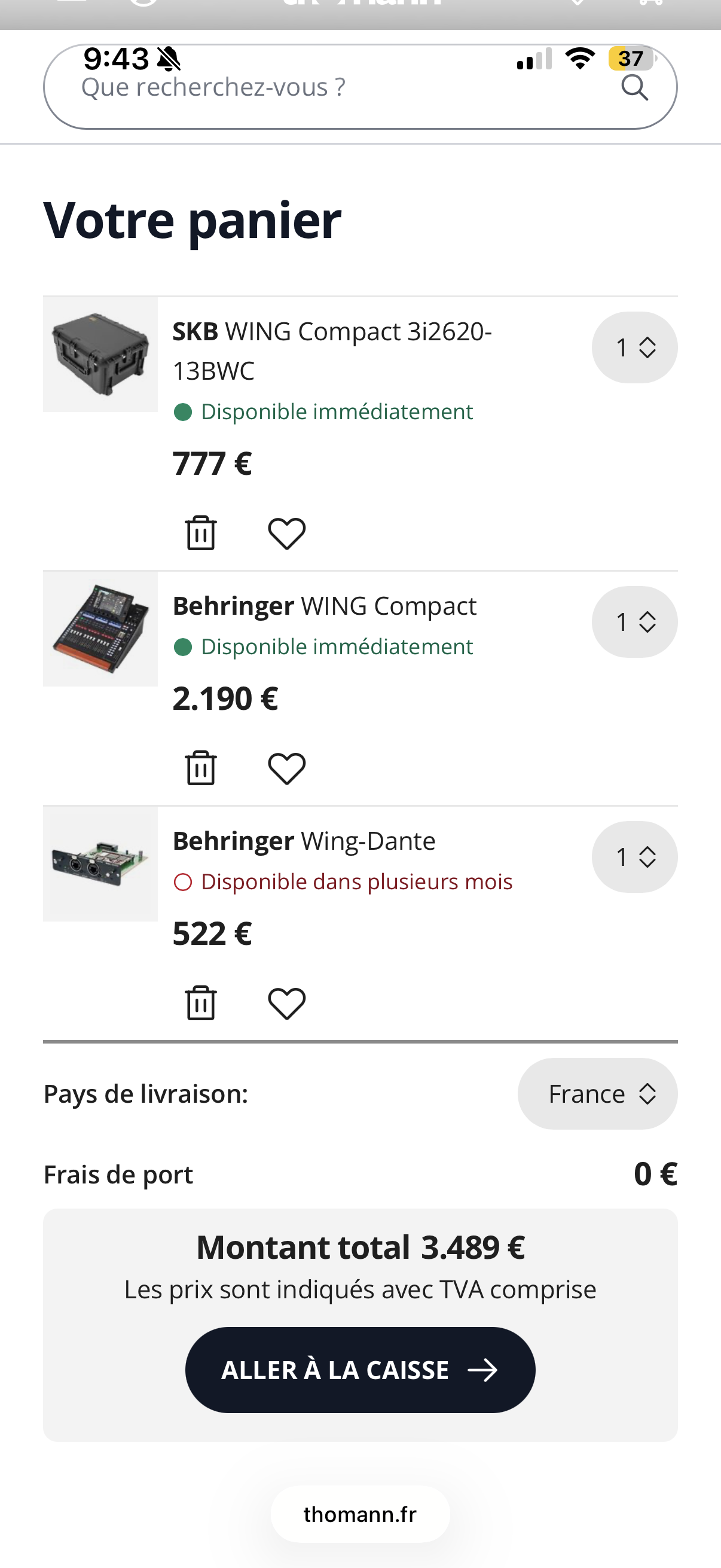 Wing compact SkB Dante card 