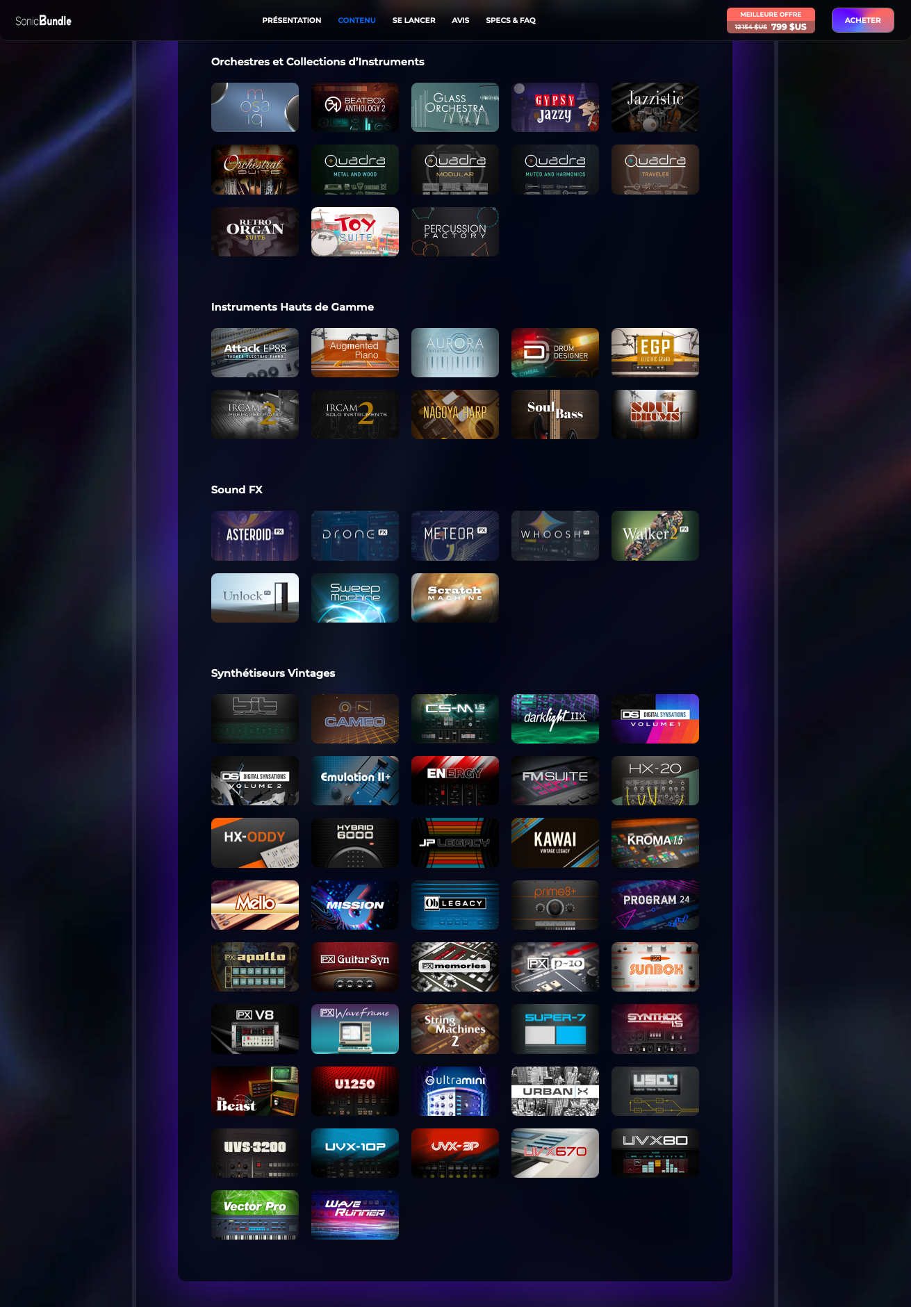 UVI Sonic Bundle - 116 plug-ins audio