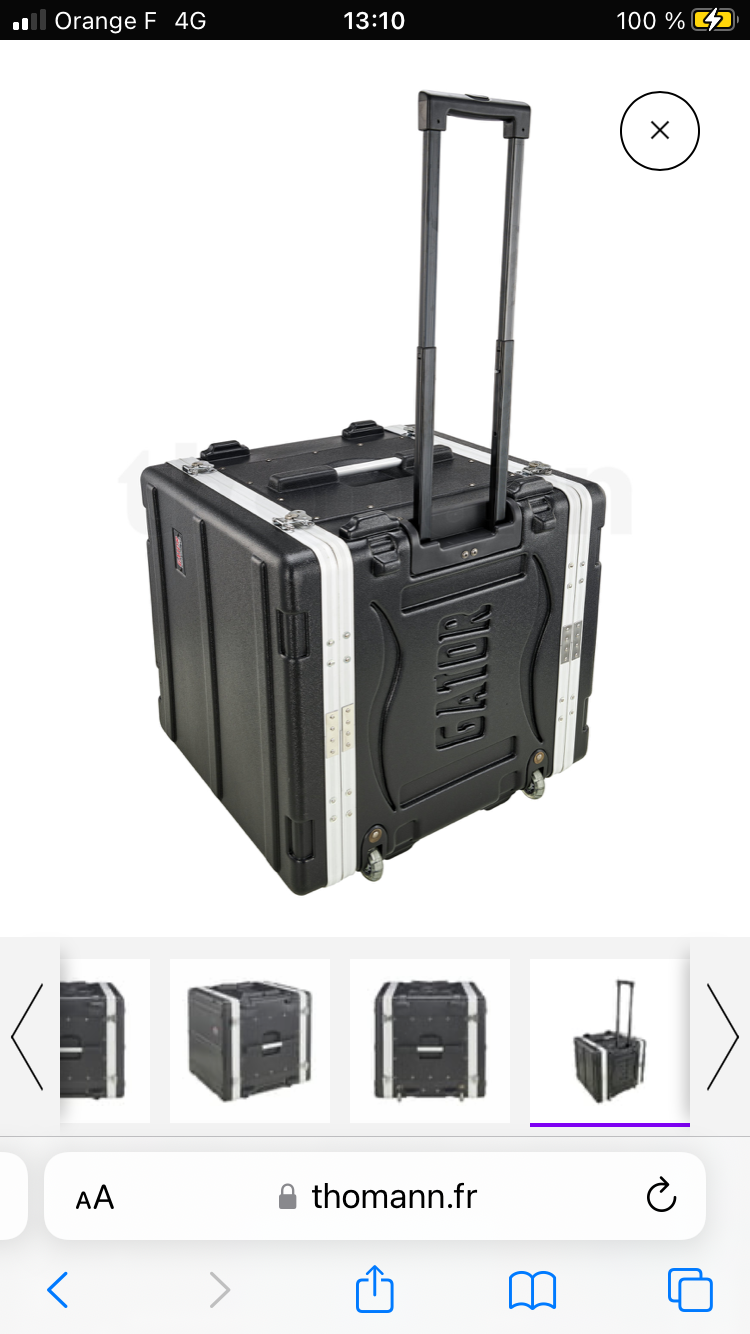 Gator 1 x Rack 19" GRR 10 U avec Roulette