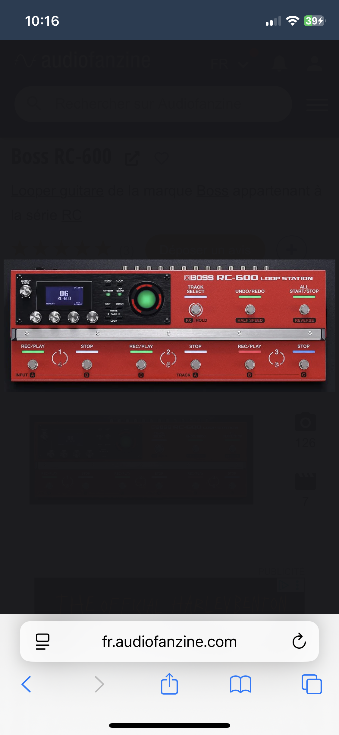 Vends Looper BOSS RC 600 Neuf et jamais servi