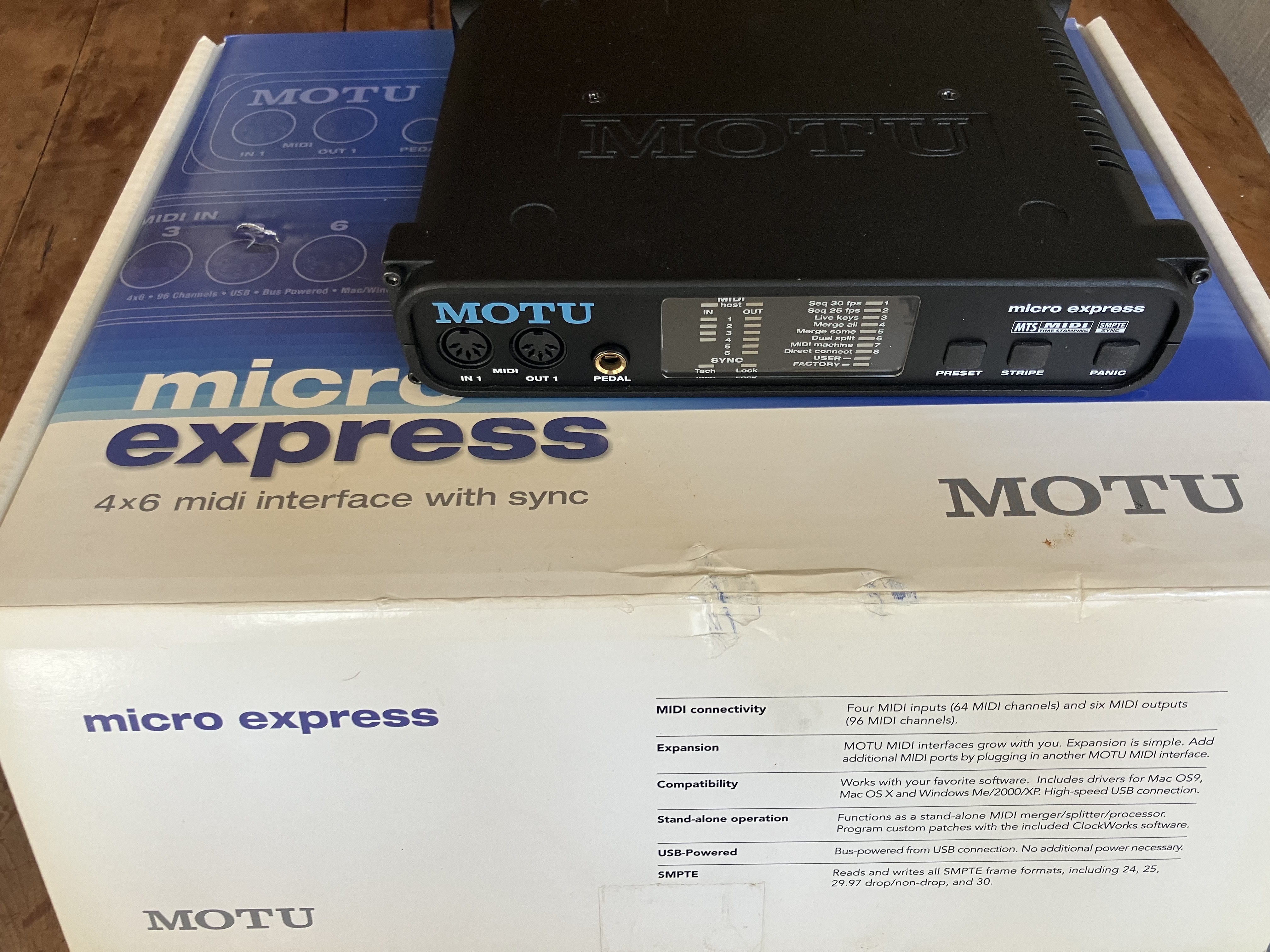 Vends MOTU Micro Express USB
