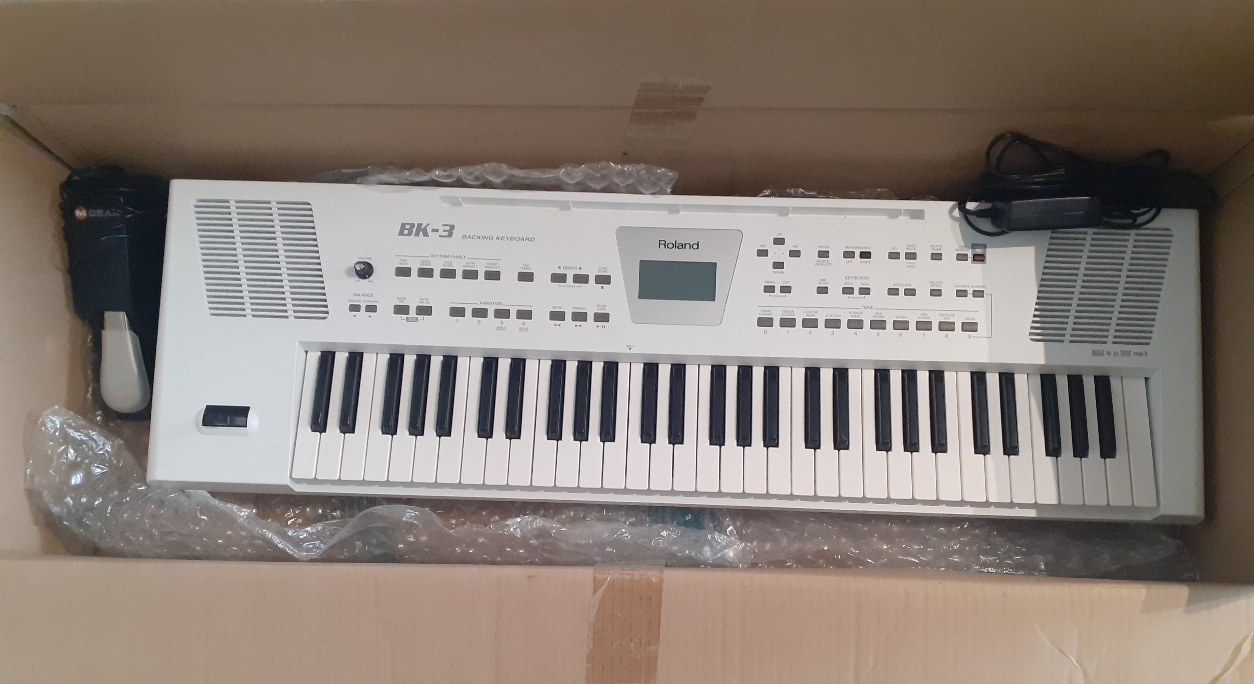 Synthétiseur Roland BK-3 (blanc)