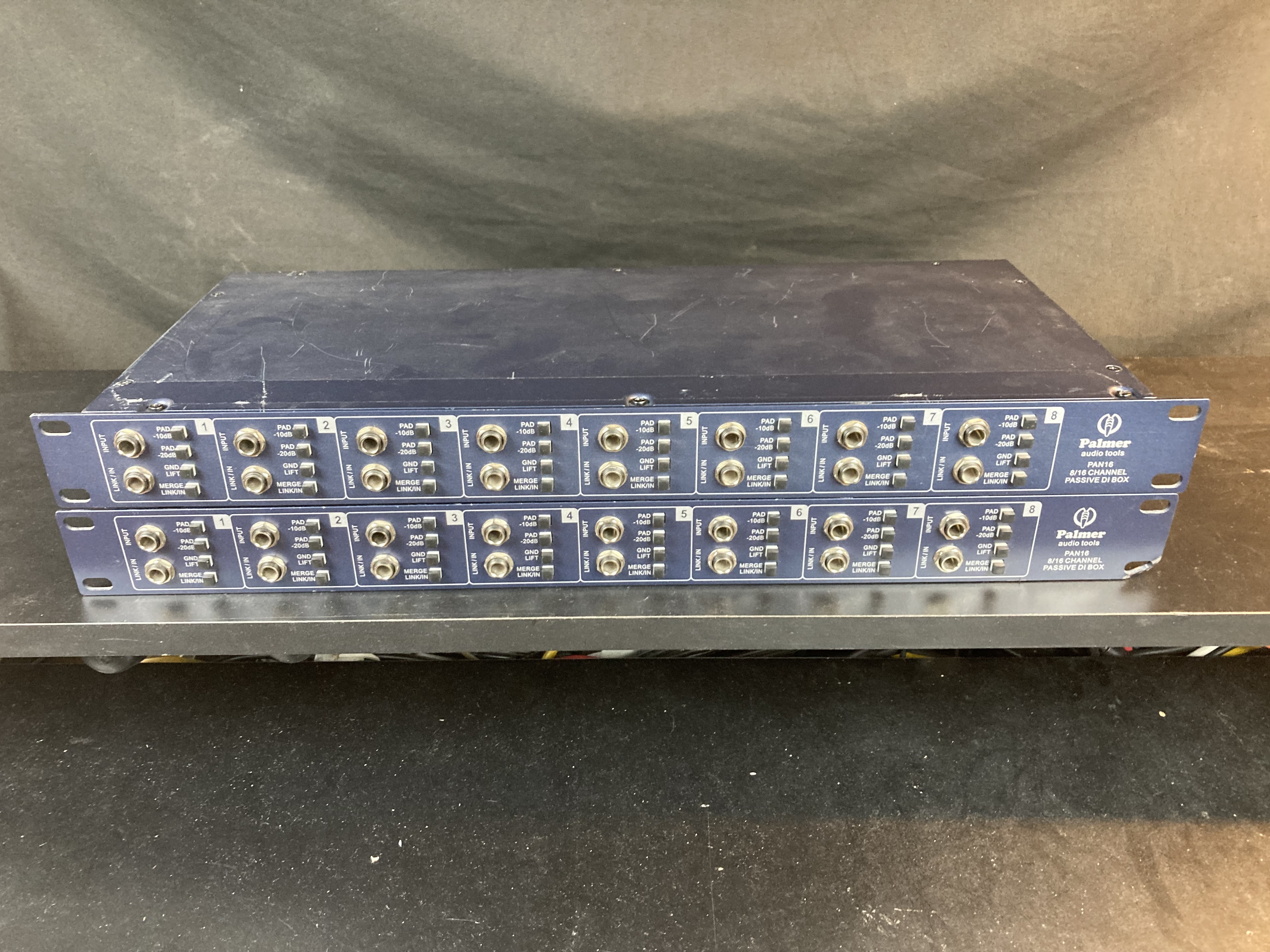 2 Rack DI 8 canaux passif PALMER PAN16