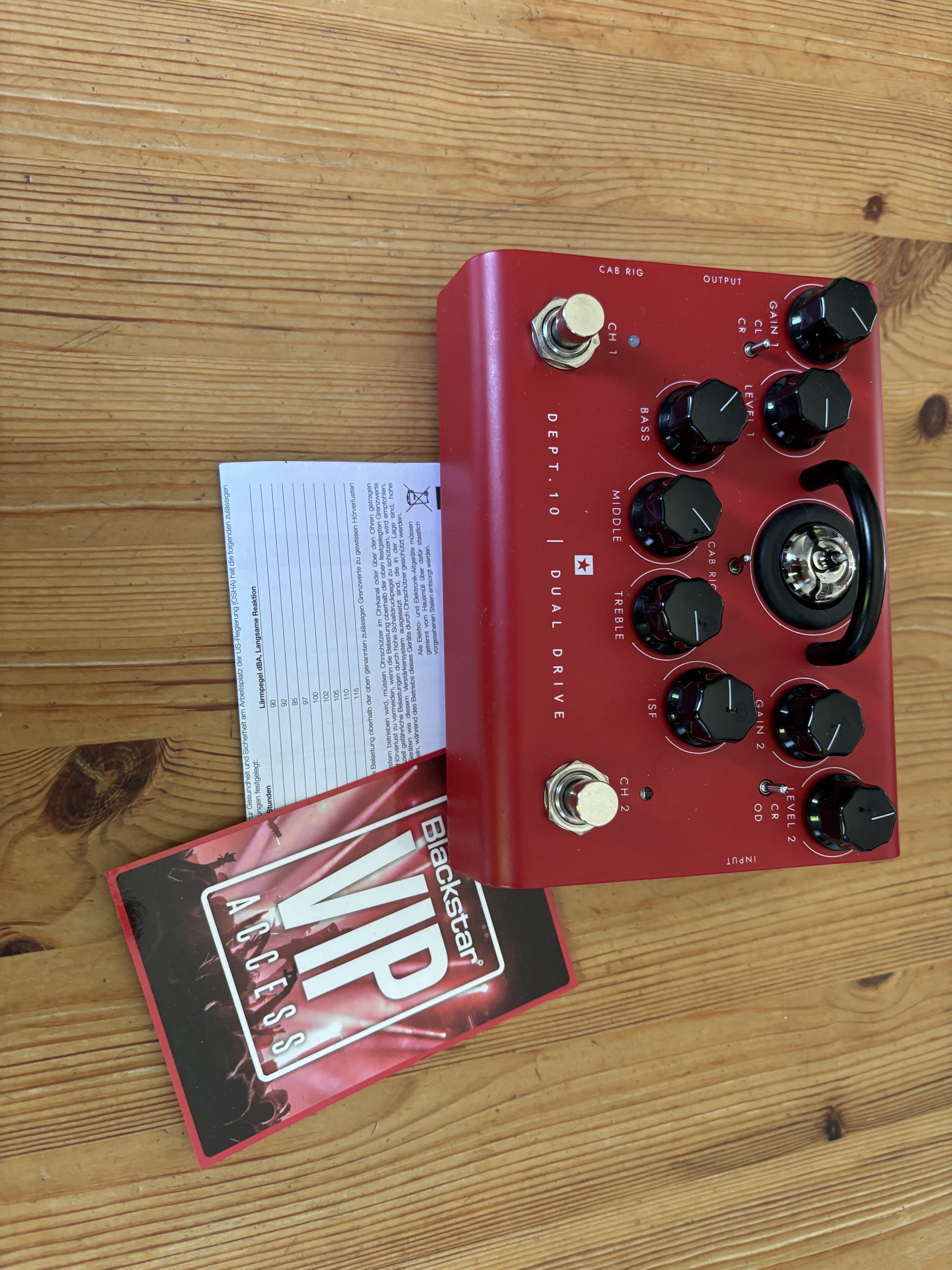 Pedale preamp à lampe blackstar dept 10