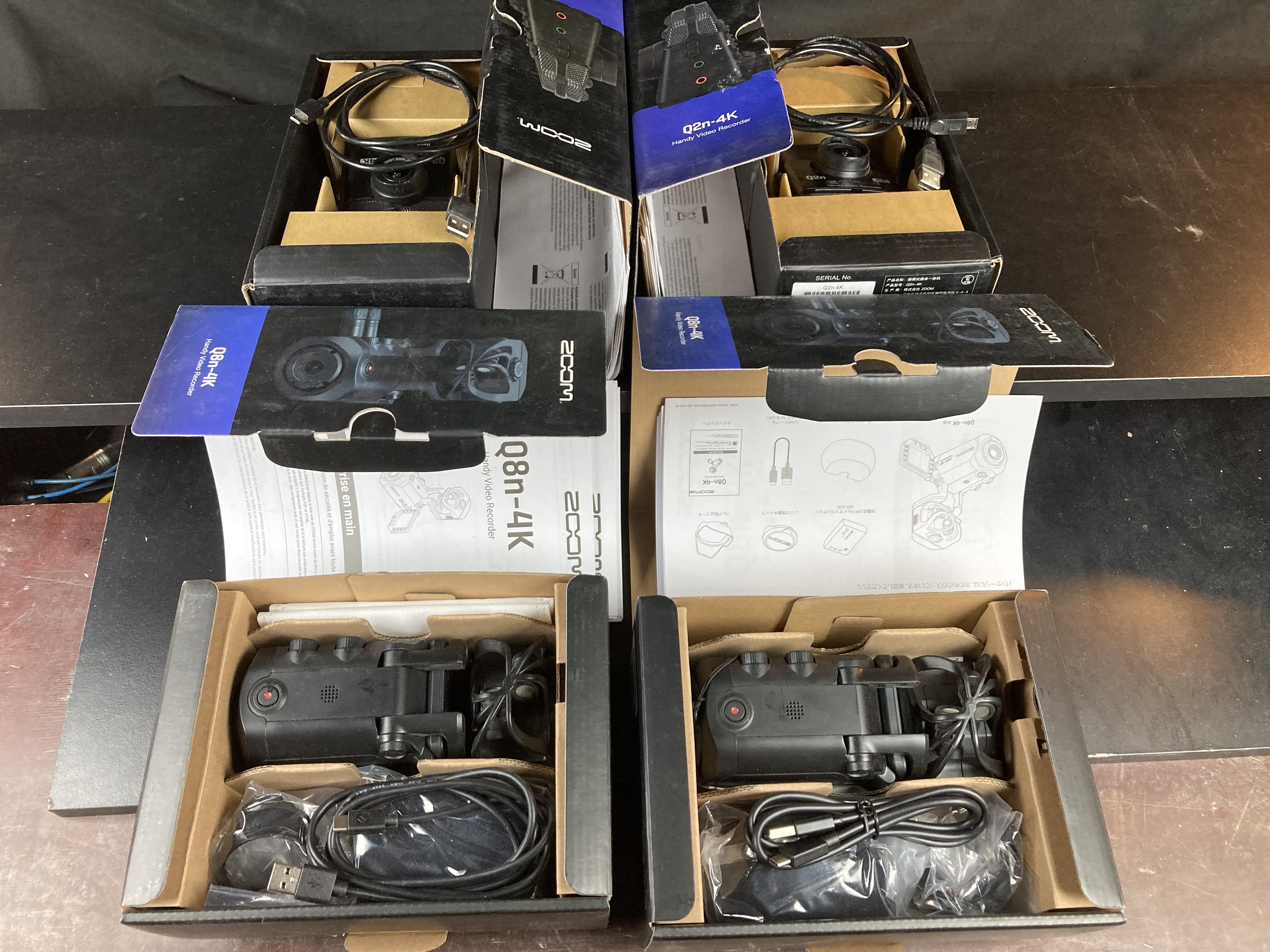 4 caméras ZOOM (2x Q8n-4K + 2x Q2n-4K)