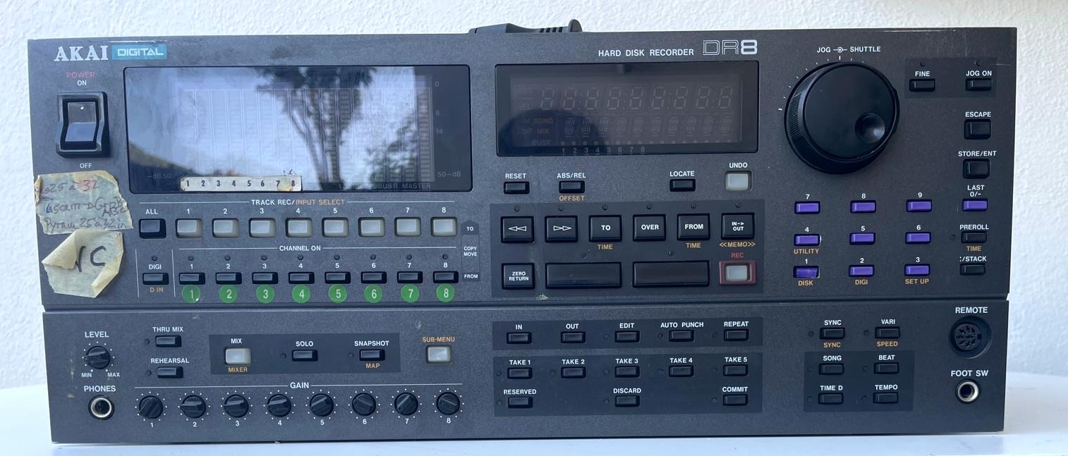Akai DR8 – Enregistreur numérique multipiste vintage pro (3 pièces)