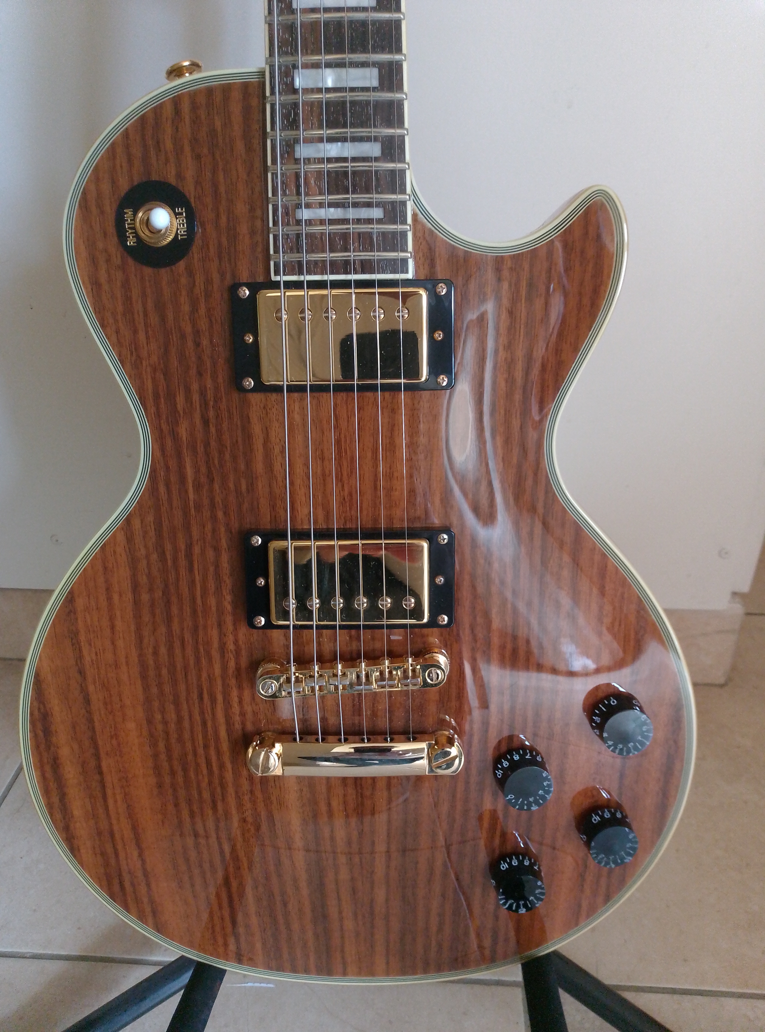 EPIPHONE LES PAUL CUSTOM PRO KOA LTD - NATURAL